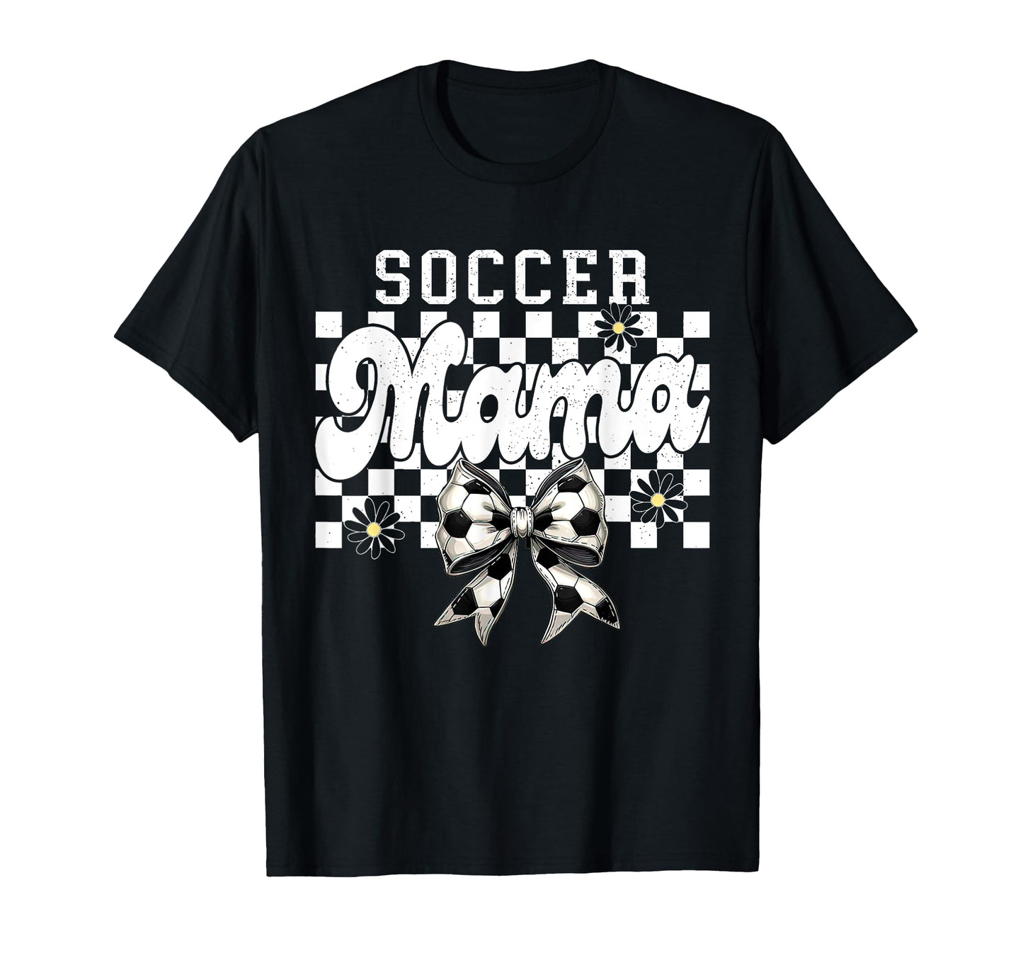 Soccer Mama Checkered Soccer Mom Soccer T-Shirt - Aesthetic Graphic Unisex - T-Shirt, Sweatshirt, Hoodie