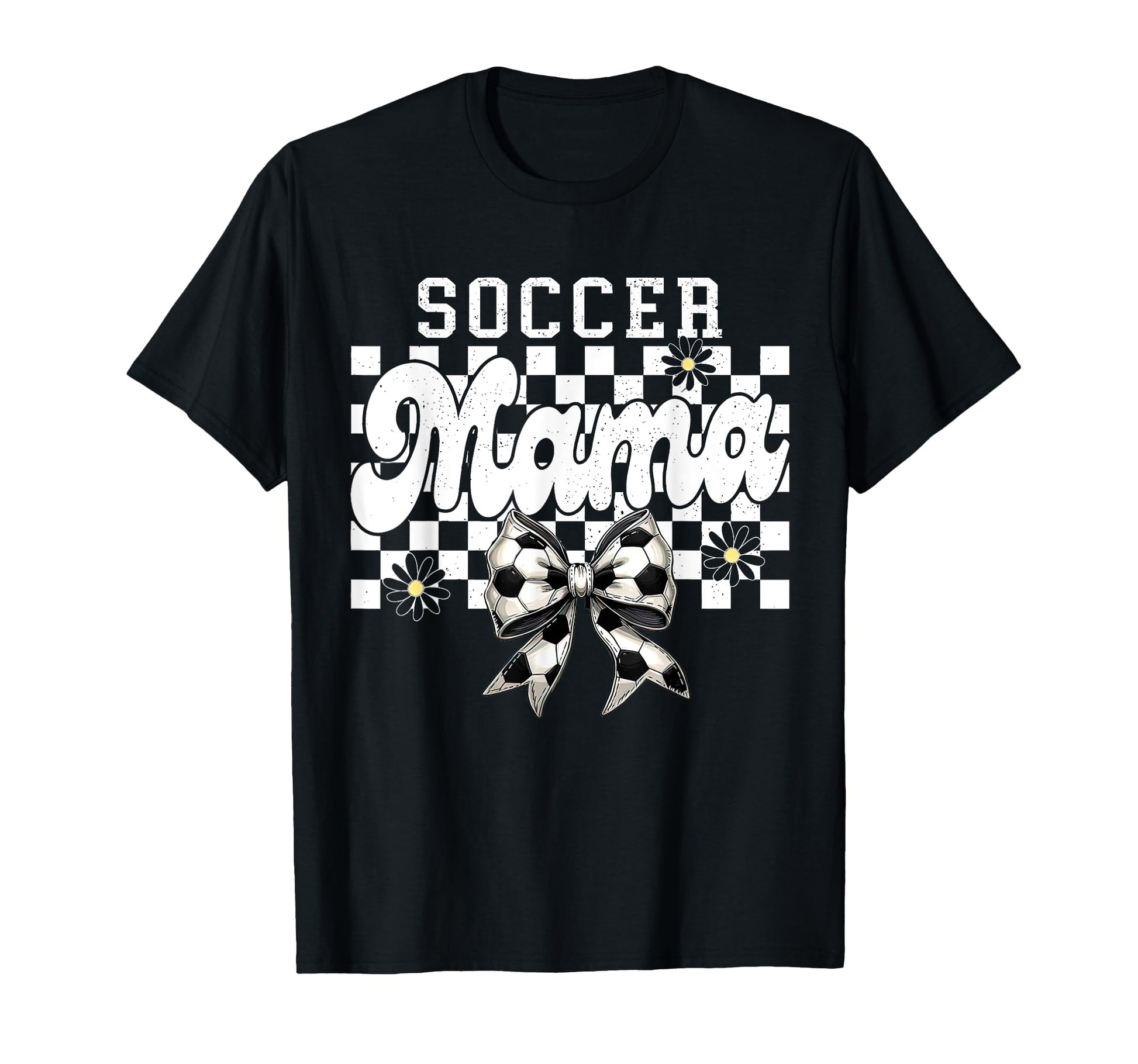 Soccer Mama Checkered Soccer Mom Soccer T-Shirt - Aesthetic Graphic Unisex - T-Shirt, Sweatshirt, Hoodie