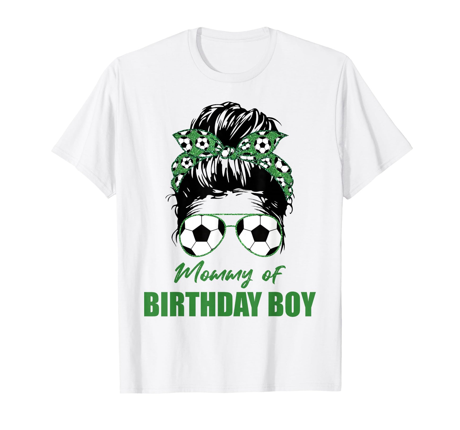Mommy Birthday Soccer Ball Soccer Mom Messy T-Shirt - Graphic Print Unisex - T-Shirt, Sweatshirt, Hoodie