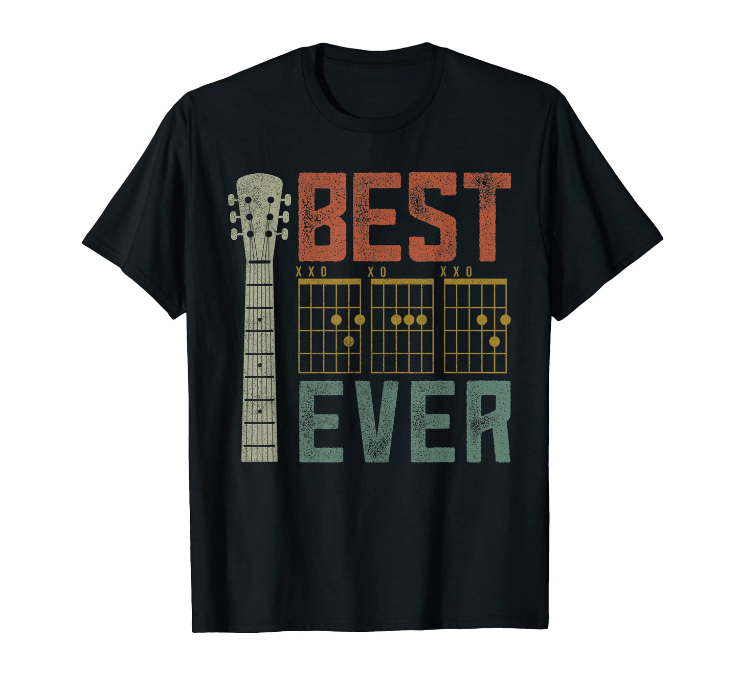 Best Dad Guitar Music Fathers Day T-Shirt - Graphic Print Men Women - T-Shirt, Sweatshirt, Hoodie
