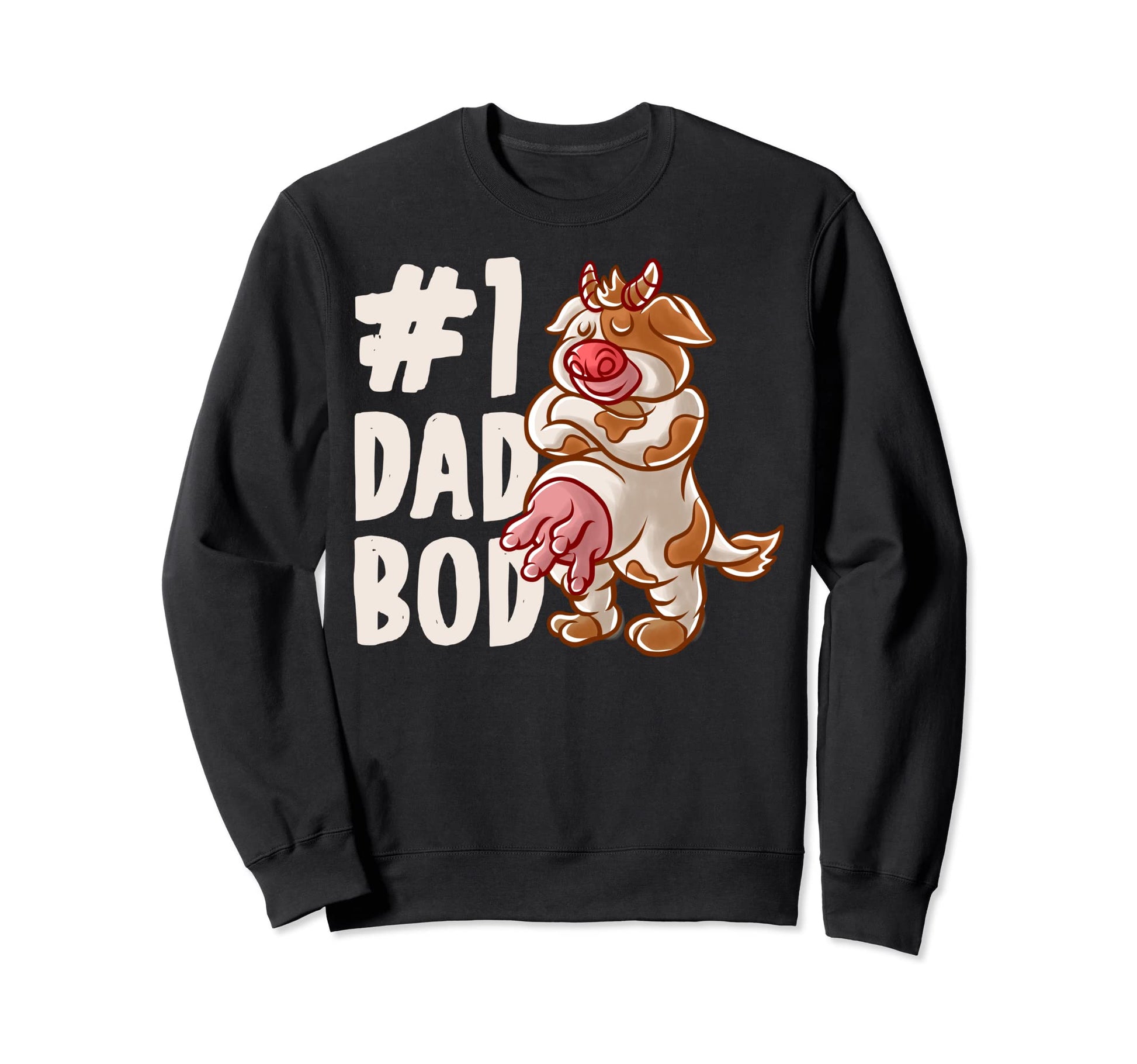 Cow Dad Best Dad Bod Daddy Papa Sweatshirt - Streetwear Style Men Women - T-Shirt, Sweatshirt, Hoodie