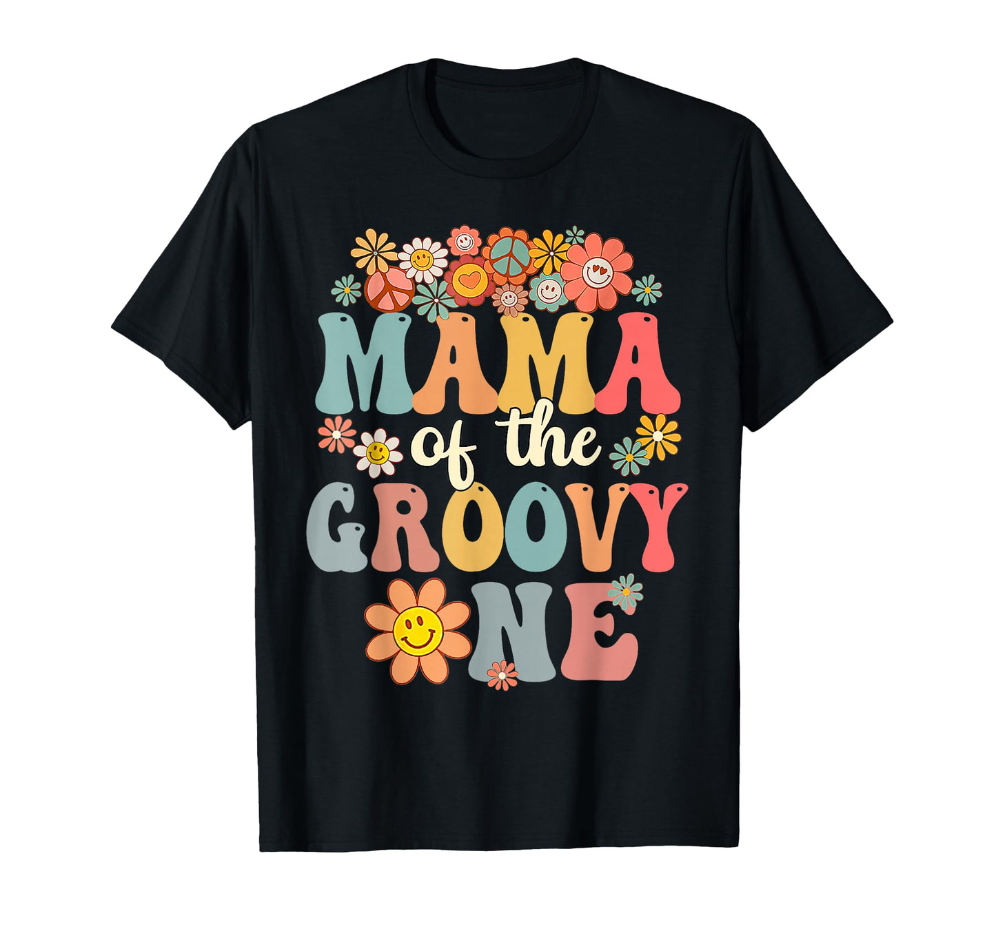 Mama Groovy One Matching Family 1St T-Shirt - Aesthetic Graphic for Adults - T-Shirt, Sweatshirt, Hoodie