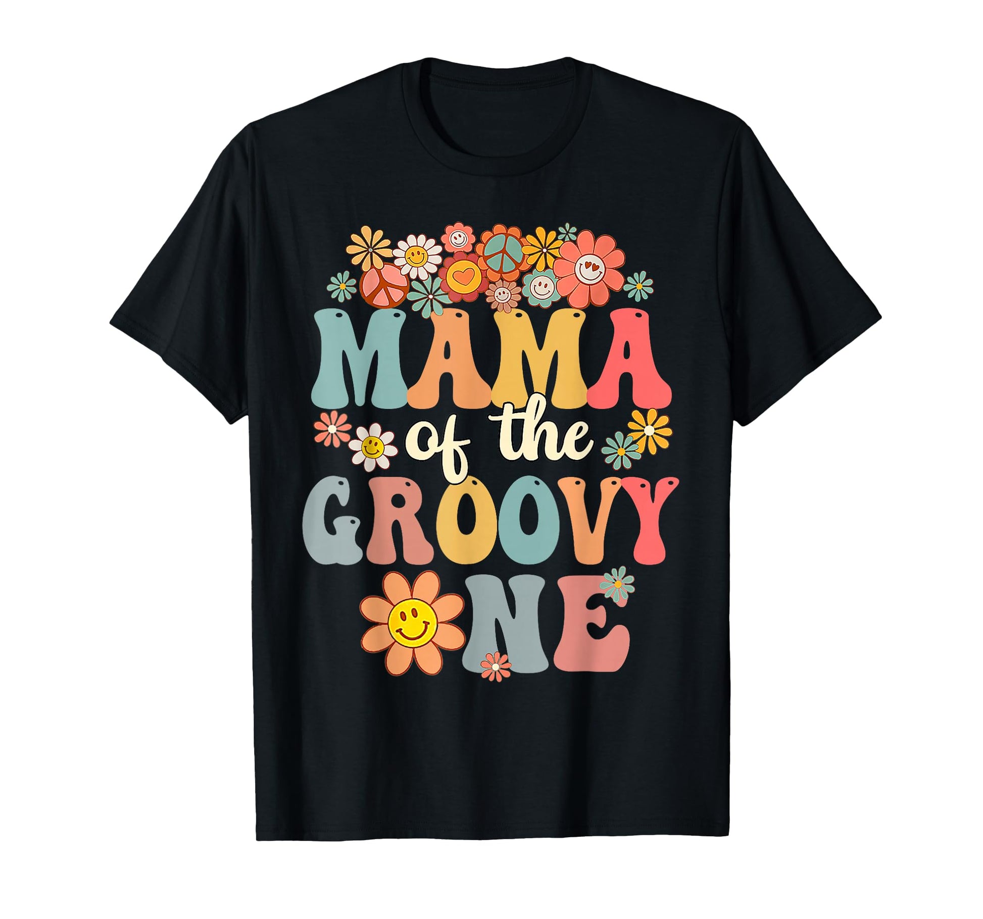 Mama Groovy One Matching Family 1St T-Shirt - Aesthetic Graphic for Adults - T-Shirt, Sweatshirt, Hoodie