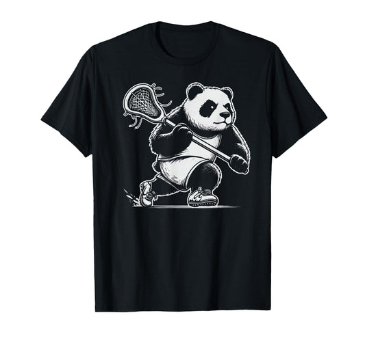 Awesome Panda Lacrosse Lax Dude T-Shirt - Streetwear Style for Adults - T-Shirt, Sweatshirt, Hoodie