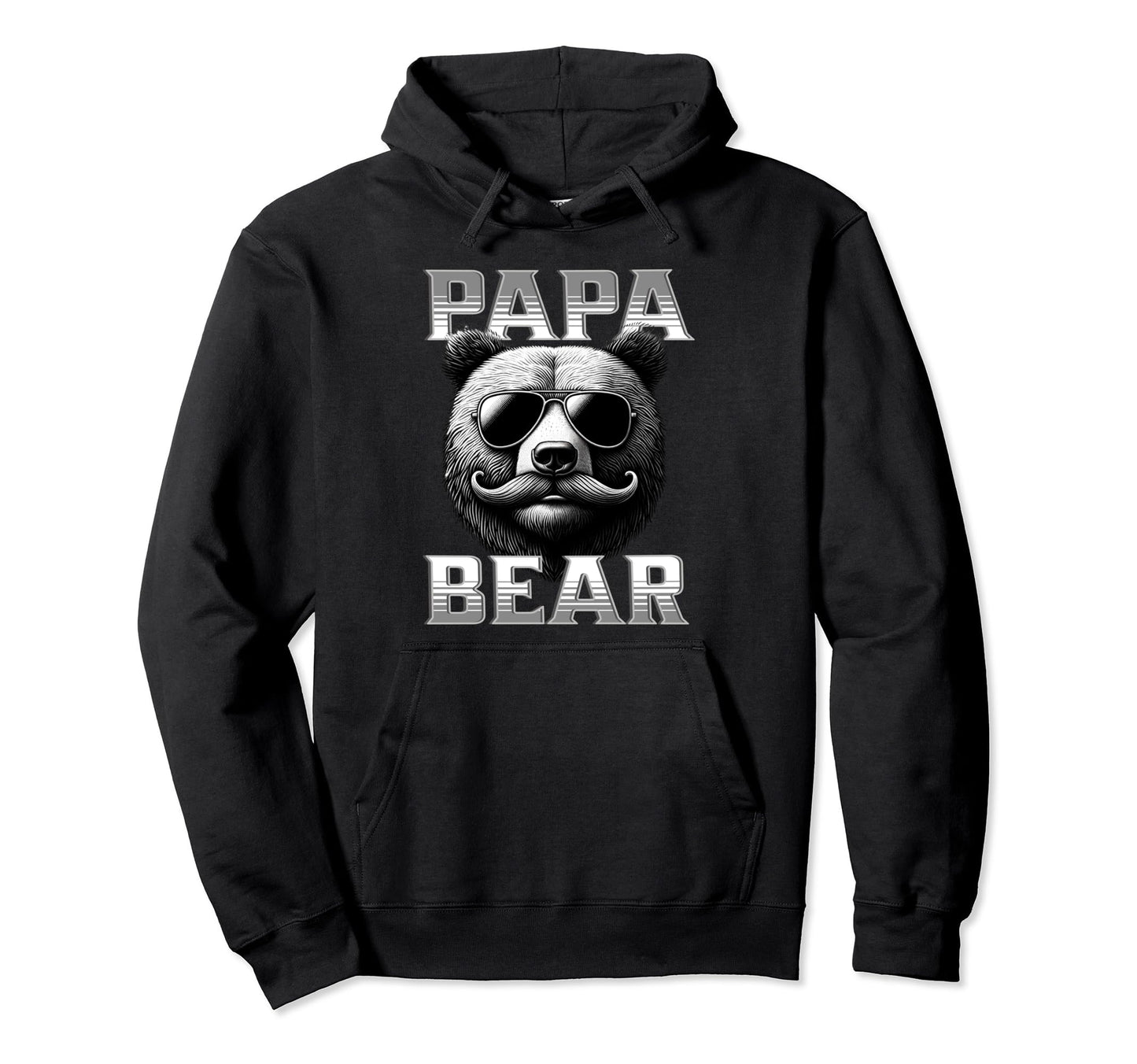 Papa Bear Fathers Day Father Hoodie - Fun Novelty Design for Adults - T-Shirt, Sweatshirt, Hoodie