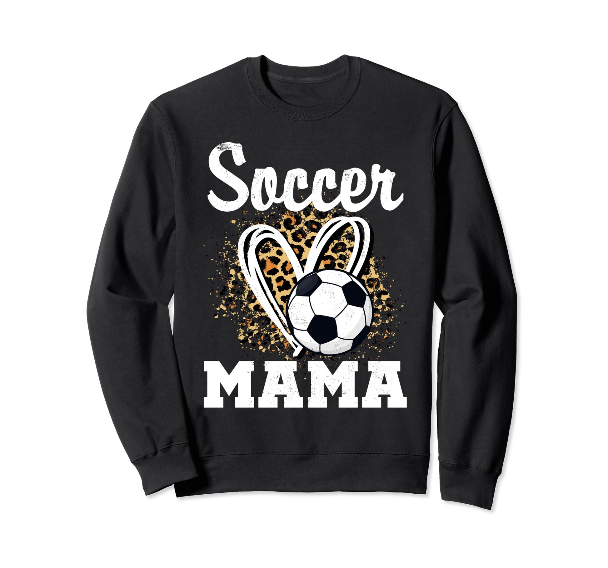 Soccer Mama Leopard Heart Sweatshirt - Streetwear Style for Adults - T-Shirt, Sweatshirt, Hoodie