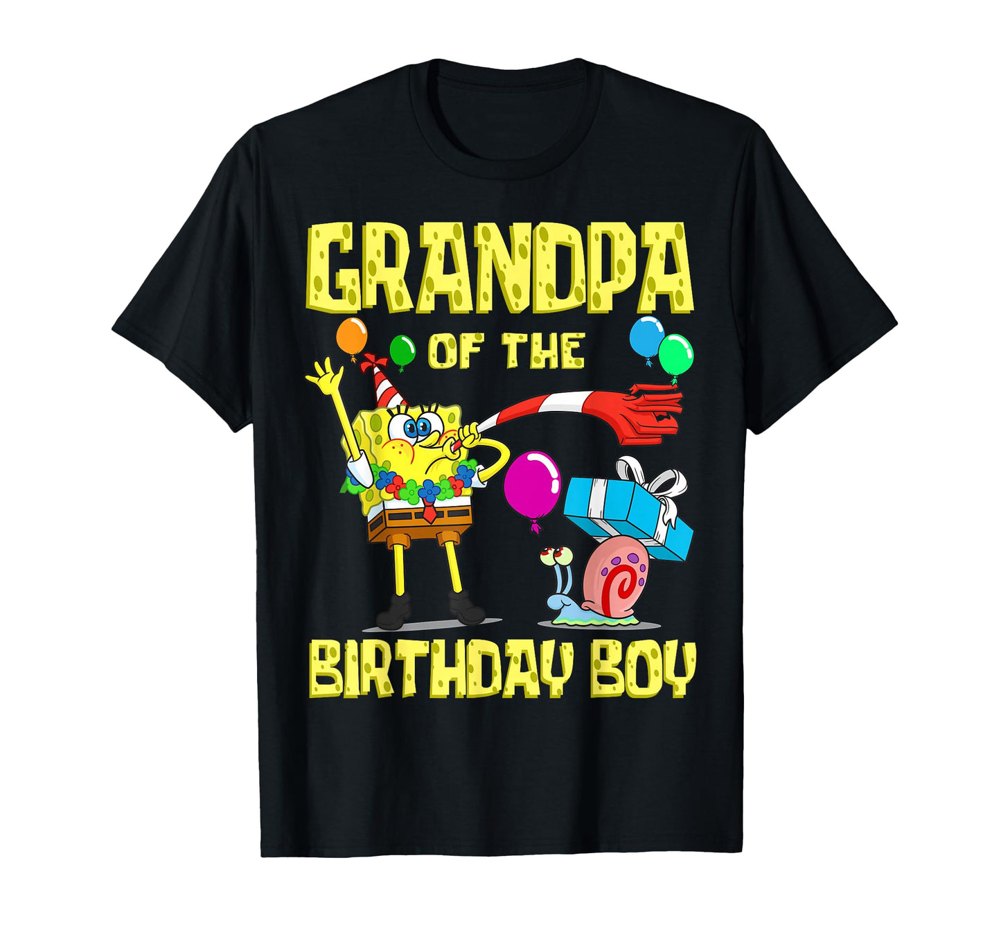 Spongebob Grandpa Birthday Theme Party T-Shirt - Custom Art Print Men Women - T-Shirt, Sweatshirt, Hoodie
