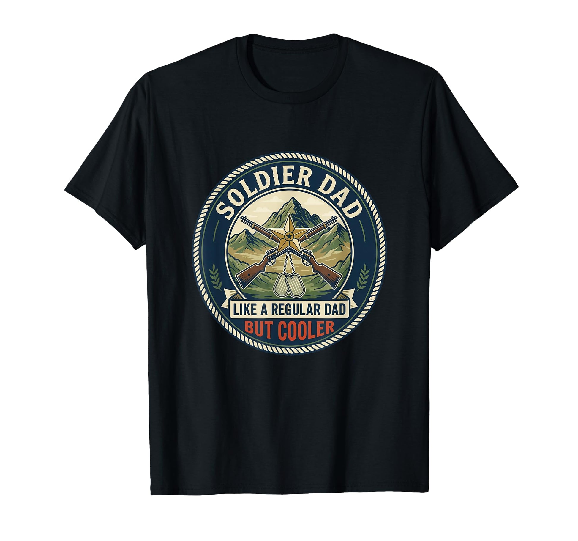 Soldier Dad Military Veteran Army T-Shirt - Aesthetic Graphic Men Women - T-Shirt, Sweatshirt, Hoodie