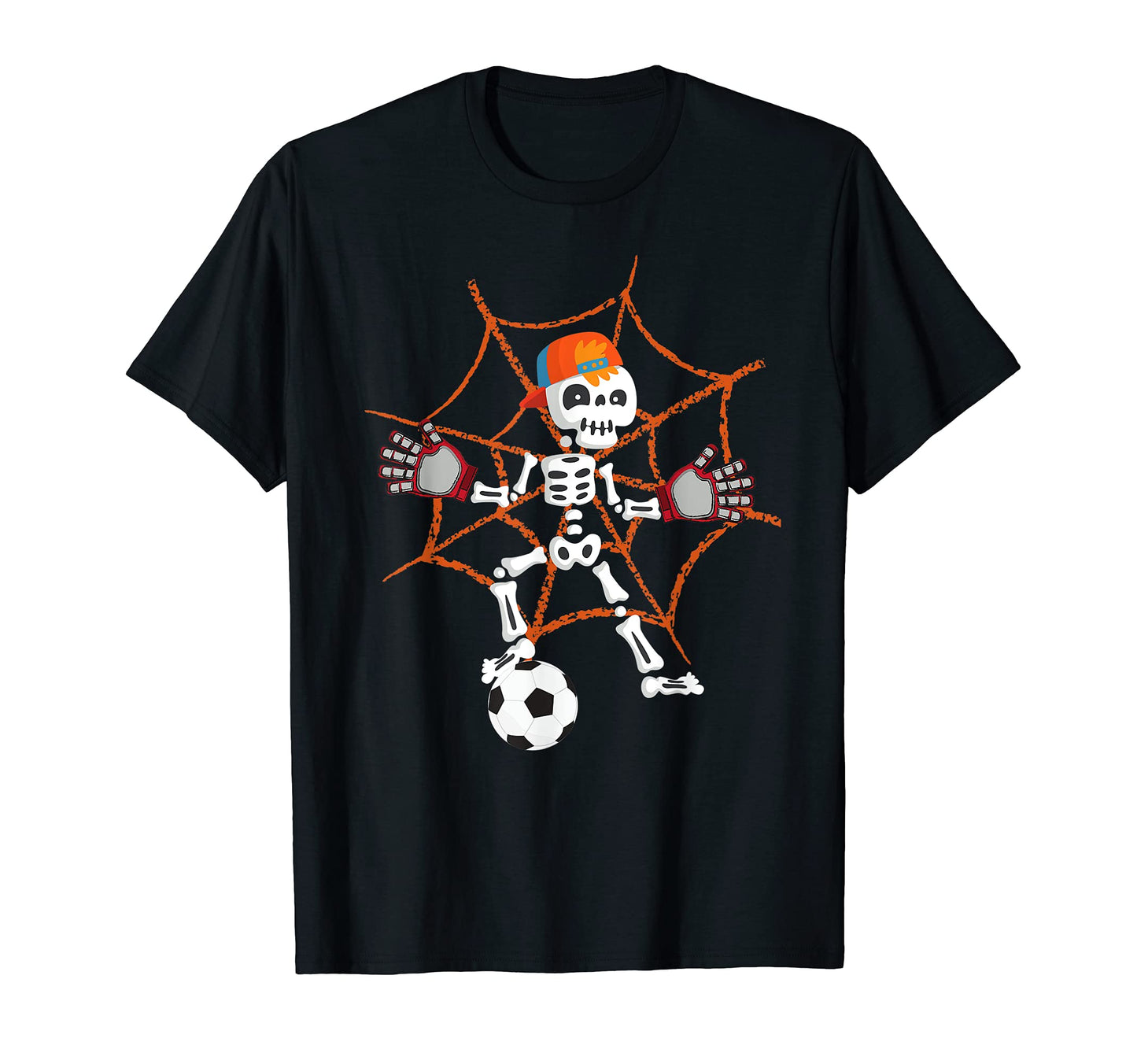 Goalkeeper Soccer Skeleton Halloween T-Shirt - Trendy Graphic Unisex - T-Shirt, Sweatshirt, Hoodie