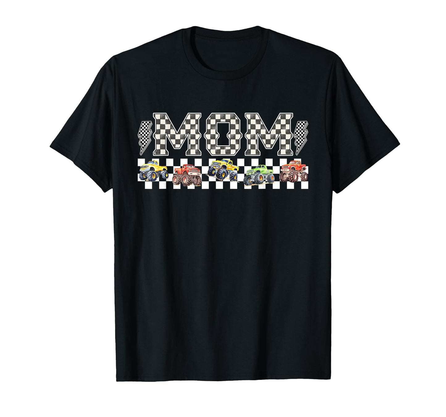Mom Monster Truck Family Crew Birthday T-Shirt - Custom Art Print Unisex - T-Shirt, Sweatshirt, Hoodie