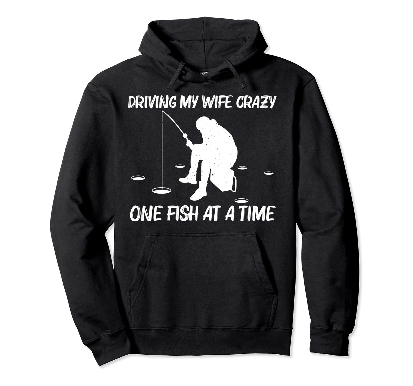Funny Ice Fishing Dad Ice Hole Hoodie - Novelty Apparel for Adults - T-Shirt, Sweatshirt, Hoodie