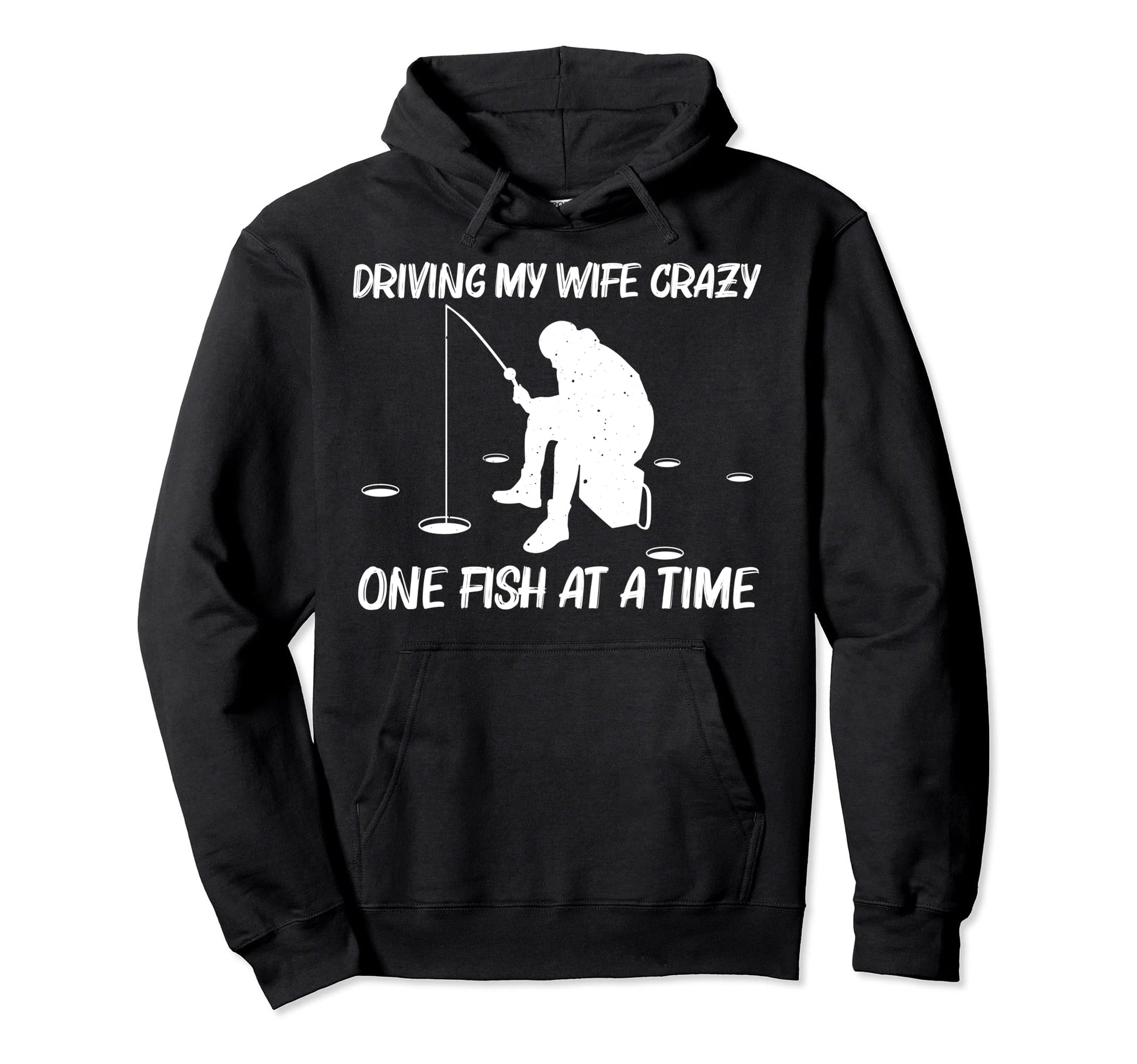 Funny Ice Fishing Dad Ice Hole Hoodie - Novelty Apparel for Adults - T-Shirt, Sweatshirt, Hoodie