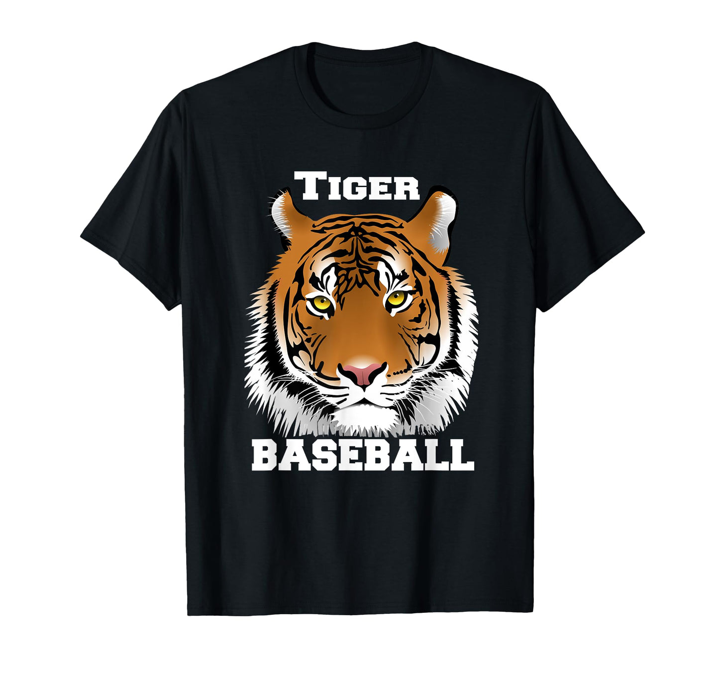 Tiger Baseball All Tigers Sports T-Shirt - Fun Novelty Design for Adults - T-Shirt, Sweatshirt, Hoodie