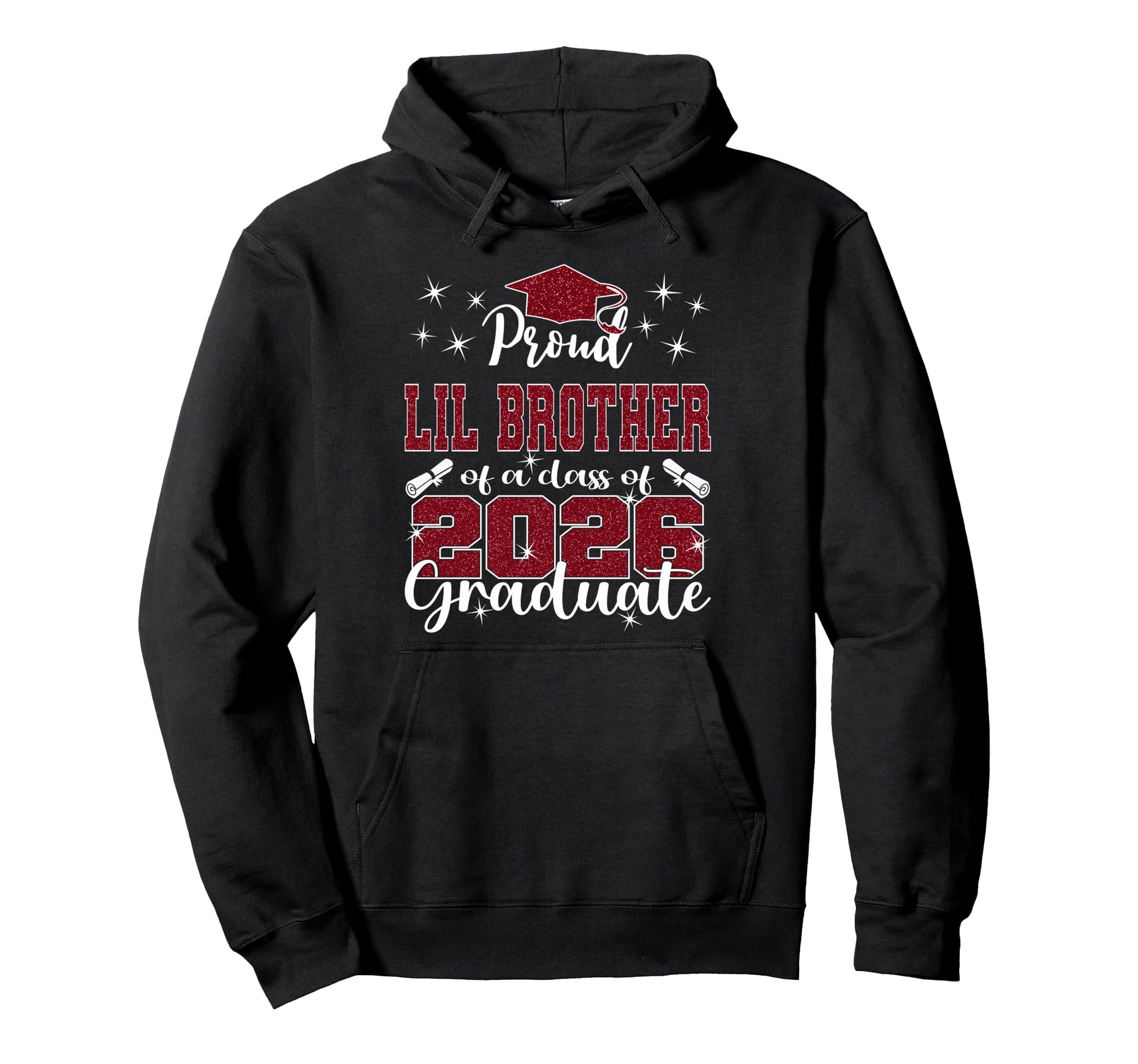 Super Proud Little Brother 2026 Graduate Hoodie - Minimalist Print Unisex - T-Shirt, Sweatshirt, Hoodie