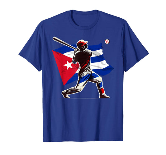 Baseball Pitcher Cuba Flag Cuban T-Shirt - Fun Novelty Design for Adults - T-Shirt, Sweatshirt, Hoodie
