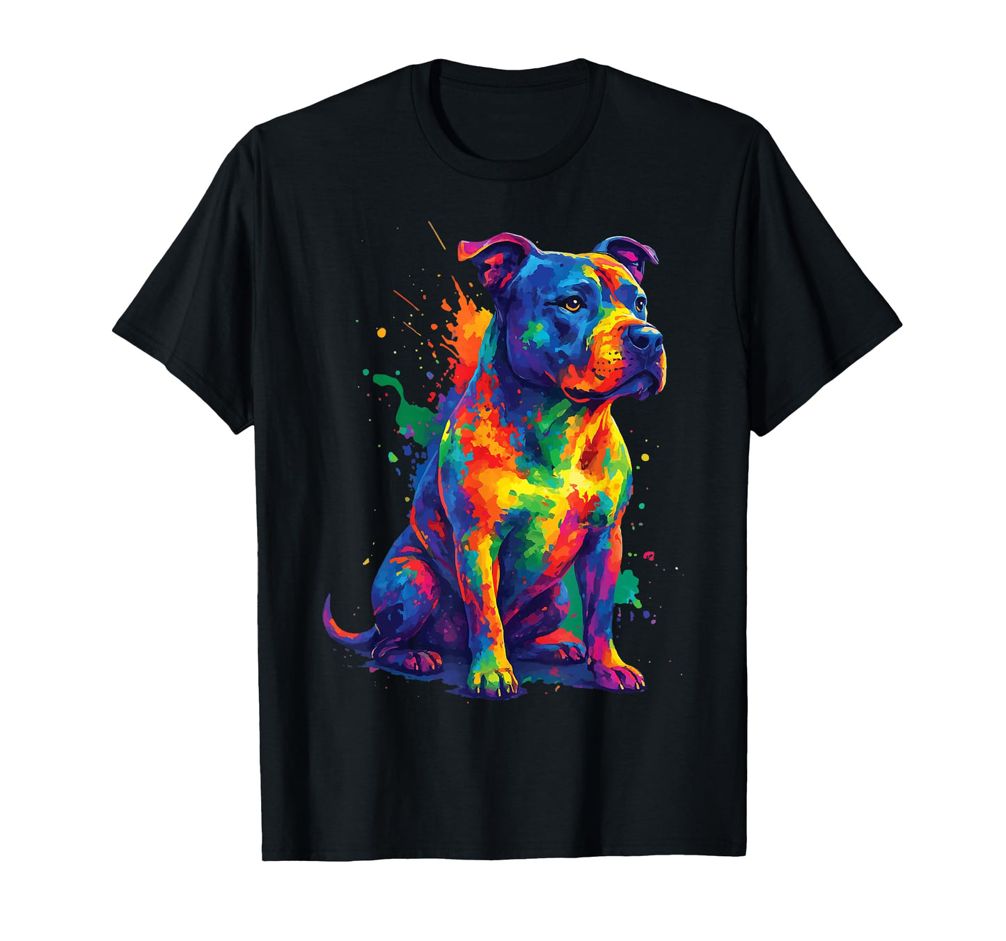 Pit Bull Dad Dog Owner Watercolor Hoodie - Fun Novelty Design Unisex - T-Shirt, Sweatshirt, Hoodie