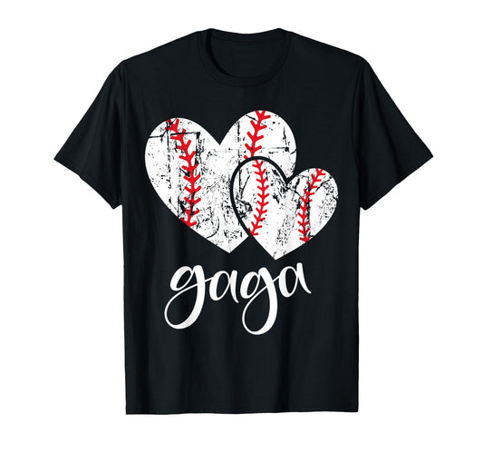 Baseball Gaga Heart Ball Funny Proud T-Shirt - Aesthetic Graphic Men Women - T-Shirt, Sweatshirt, Hoodie