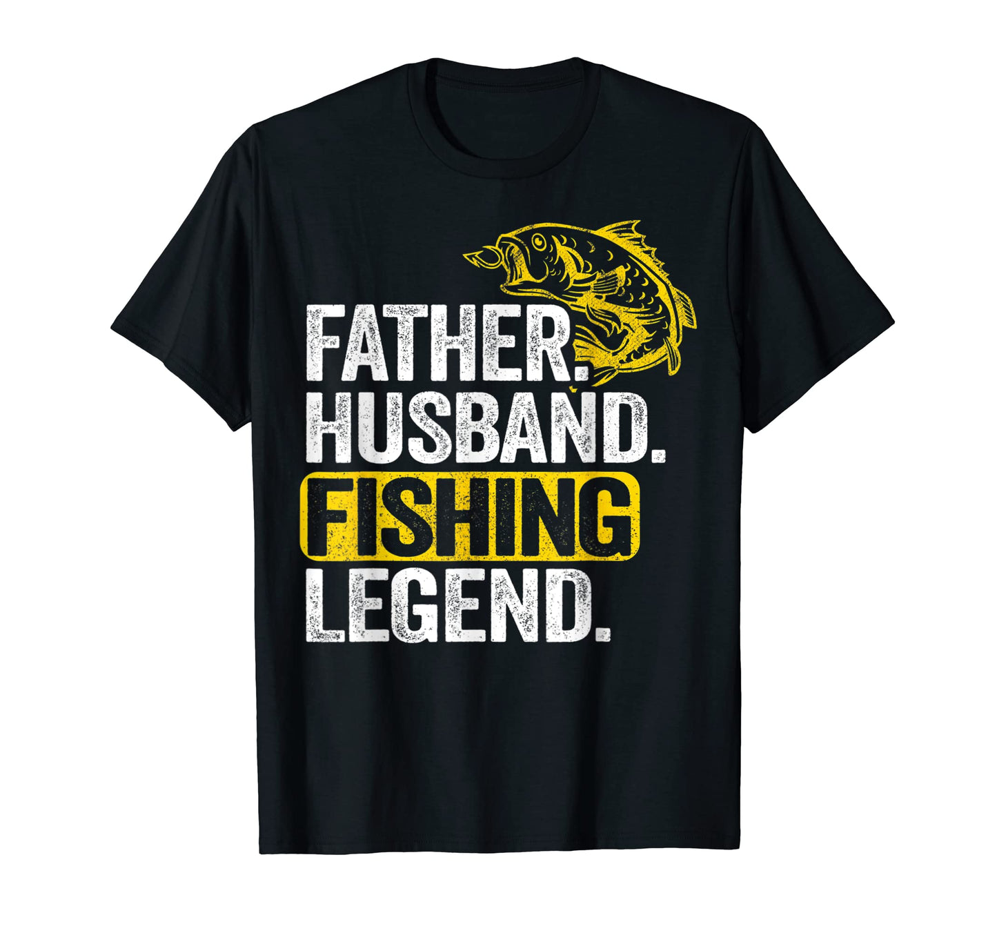 Mens Father Husband Fishing Legend T-Shirt - Minimalist Print Men Women - T-Shirt, Sweatshirt, Hoodie