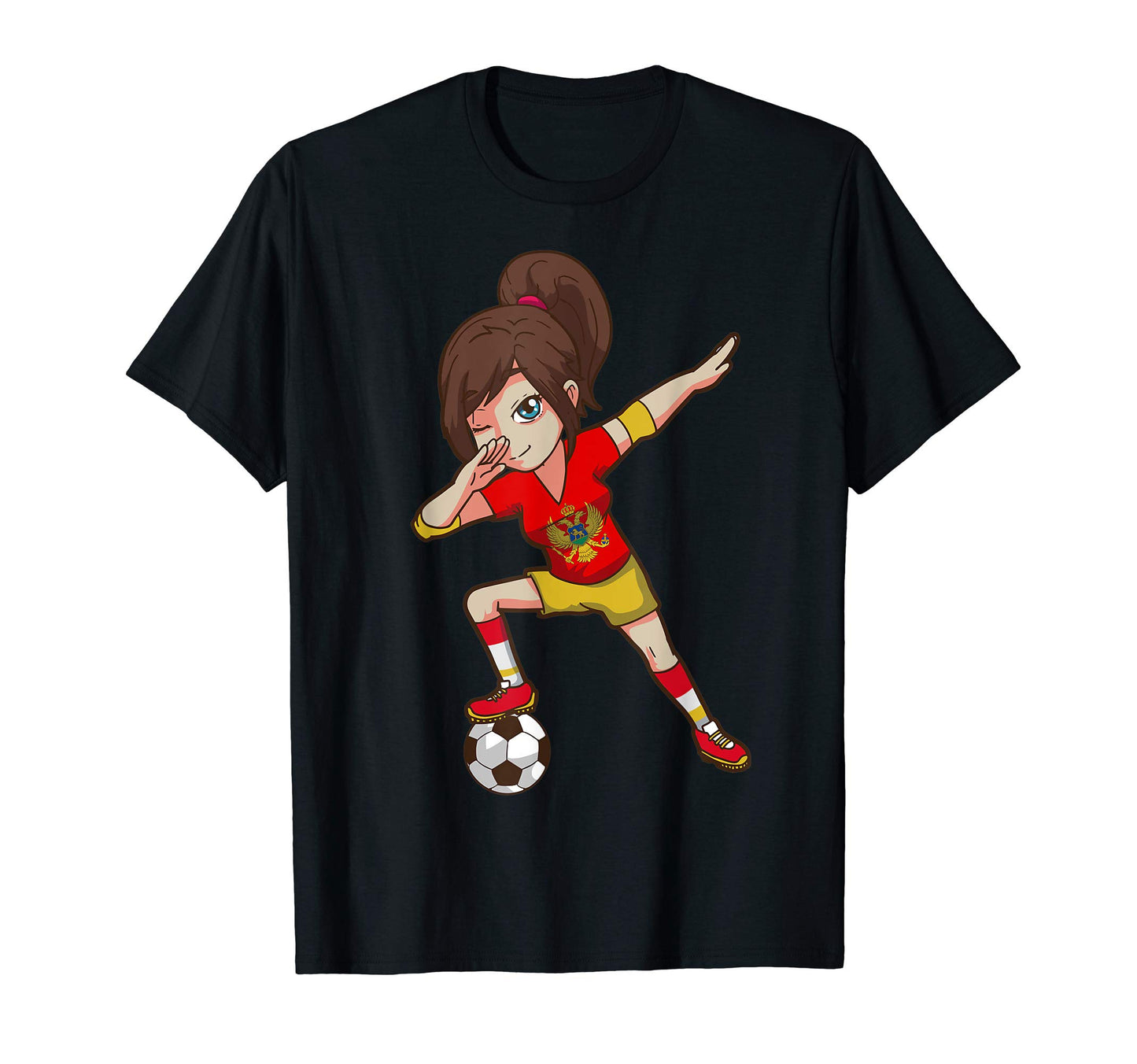 Soccer Fan Montenegro Flag T-Shirt - Minimalist Print Men Women - T-Shirt, Sweatshirt, Hoodie