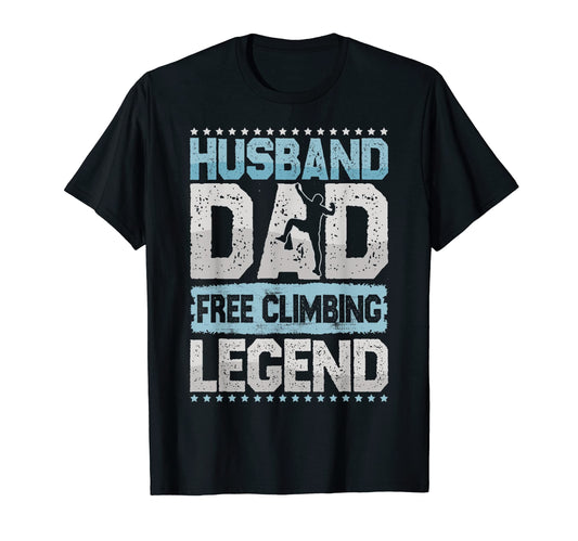 Berge Husband Dad Freeclimbing T-Shirt - Minimalist Print for Adults - T-Shirt, Sweatshirt, Hoodie