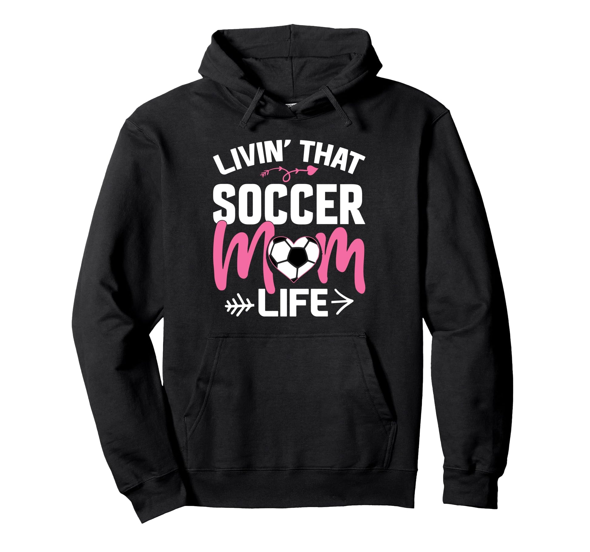 Livin Soccer Life Mom Mommy Football Hoodie - Minimalist Print Unisex - T-Shirt, Sweatshirt, Hoodie
