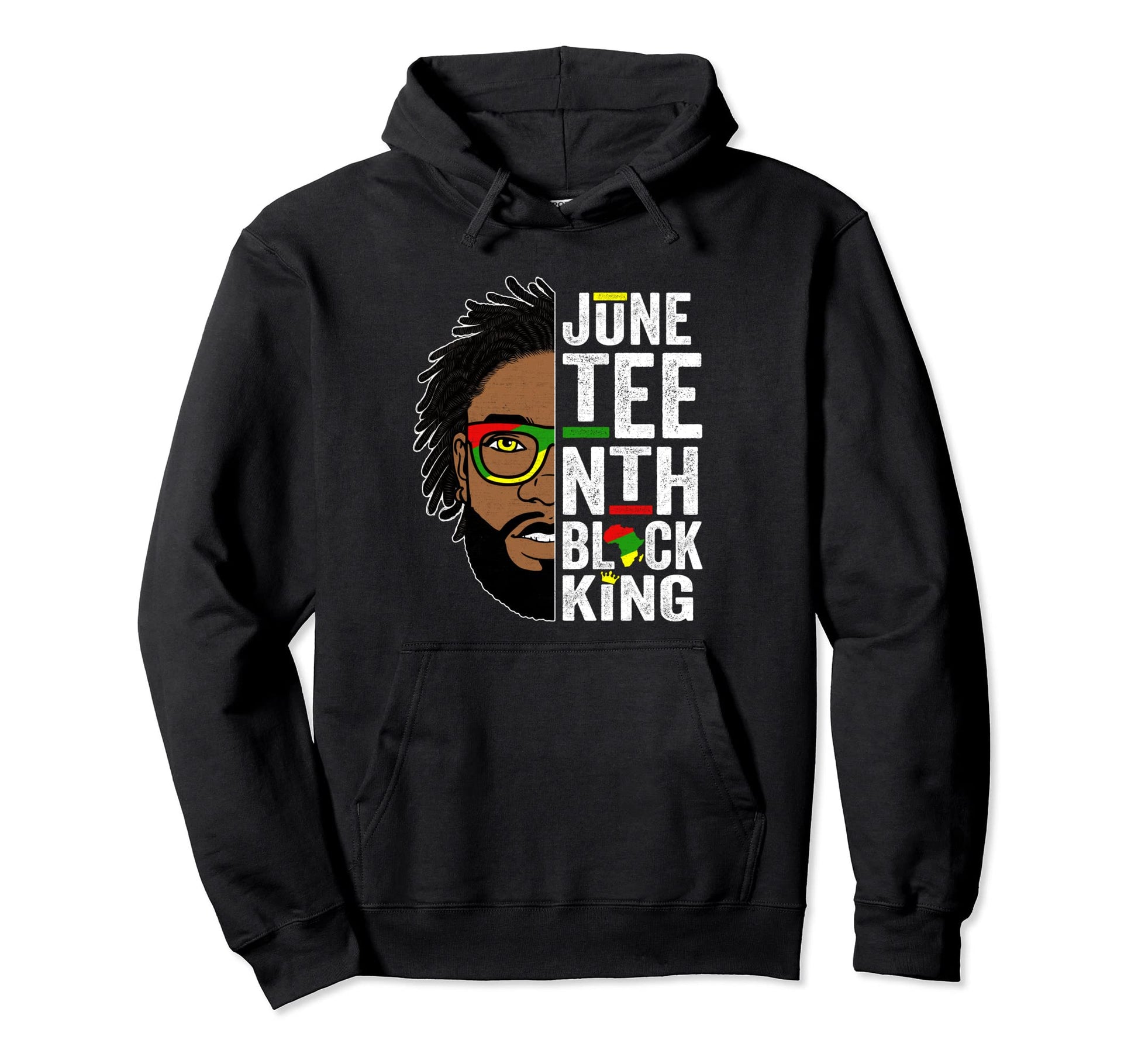Juneteenth Black King Melanin Father Dad Hoodie - Novelty Apparel Unisex - T-Shirt, Sweatshirt, Hoodie