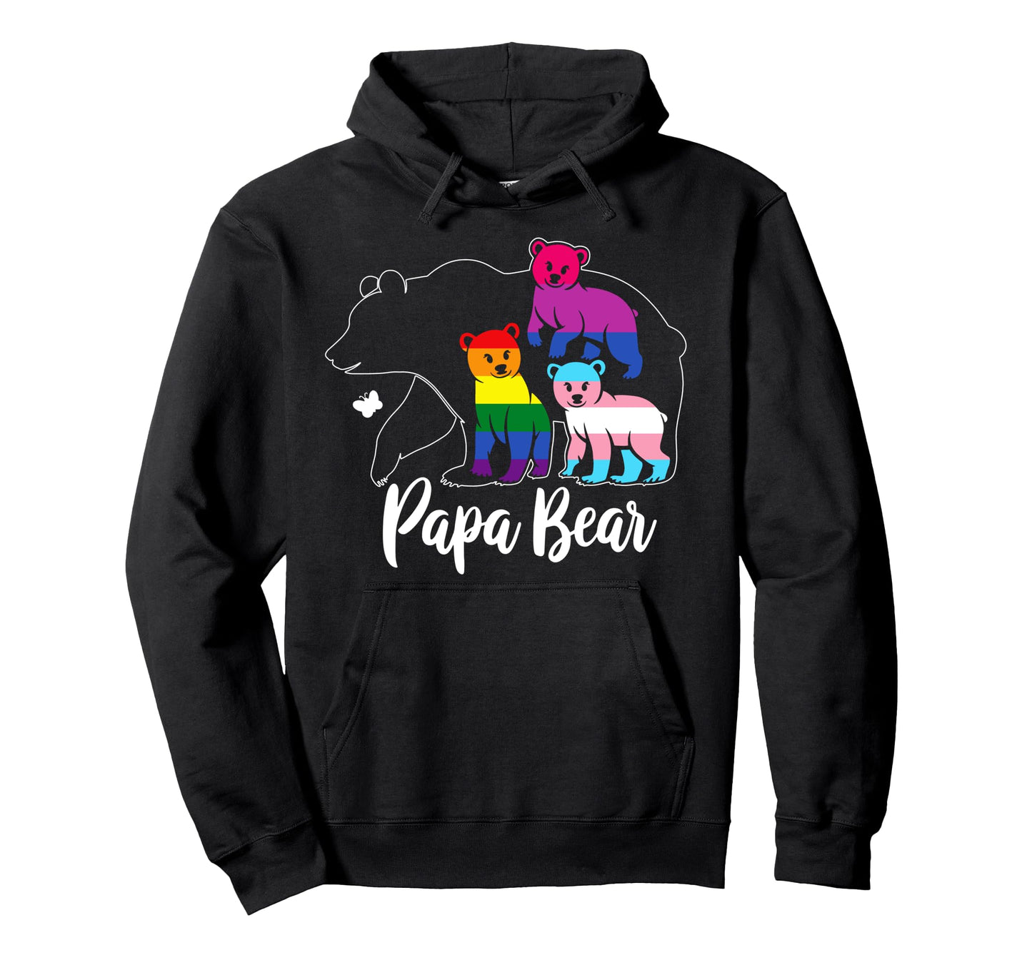 Free Dad Hugs Proud Papa Bear Lgbt Hoodie - Casual Everyday Wear Unisex - T-Shirt, Sweatshirt, Hoodie
