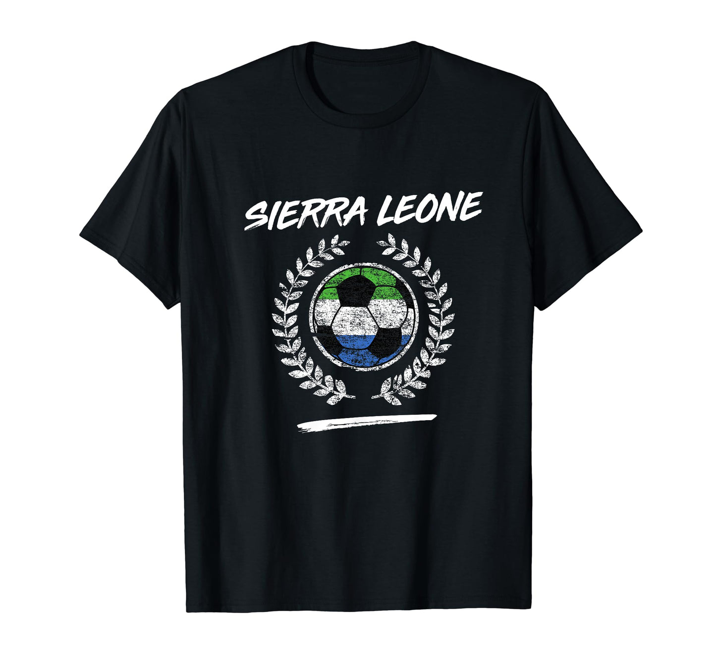 Sierra Leone Flag Soccer Team Football T-Shirt - Novelty Apparel Unisex - T-Shirt, Sweatshirt, Hoodie