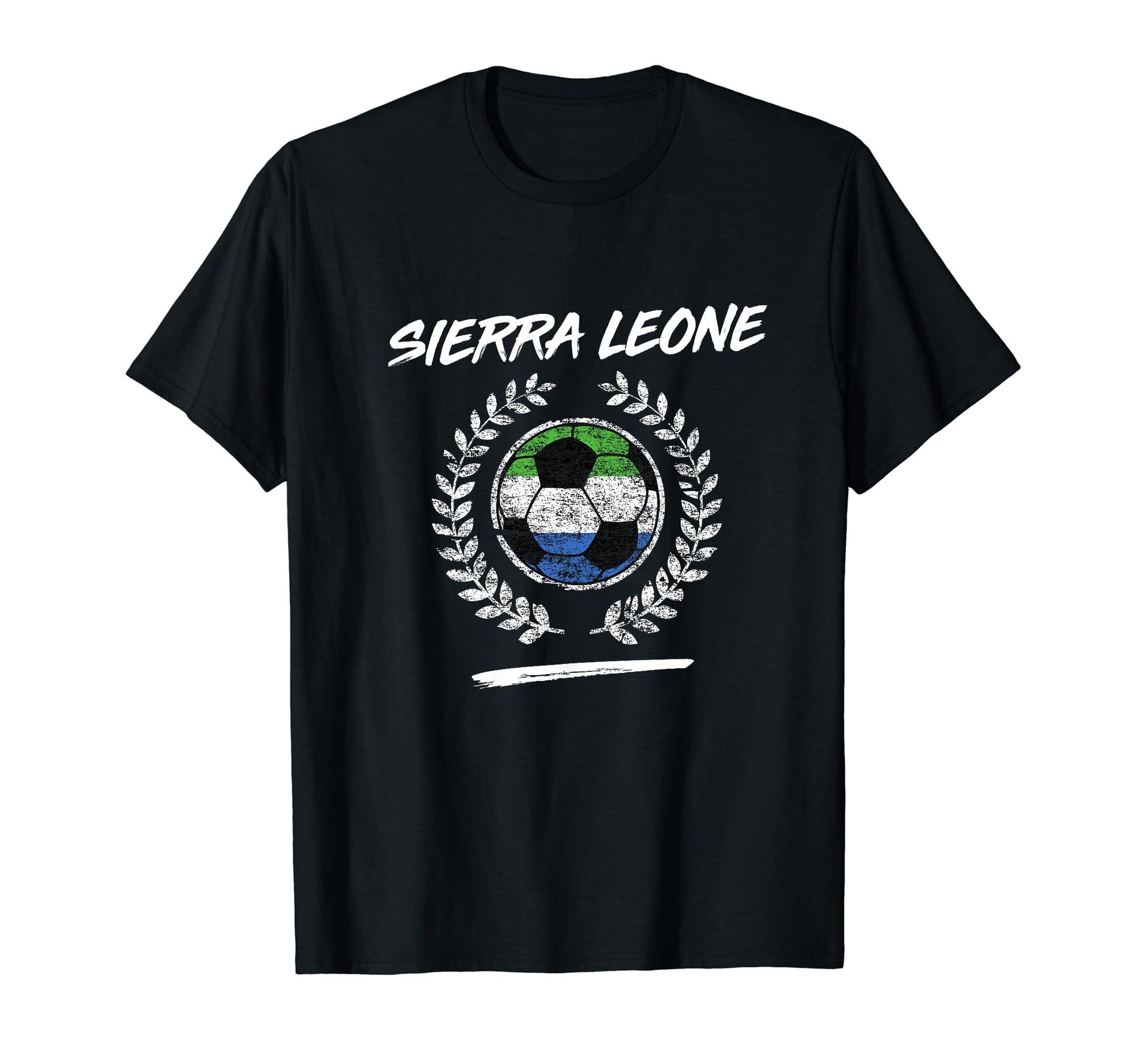 Sierra Leone Flag Soccer Team Football T-Shirt - Novelty Apparel Unisex - T-Shirt, Sweatshirt, Hoodie