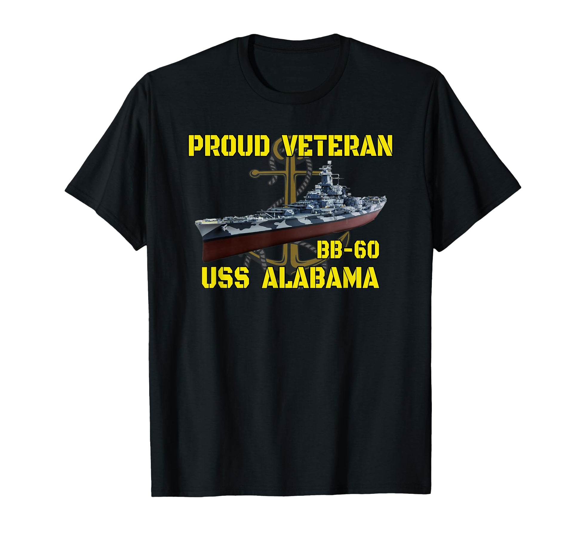 Uss Alabama Bb 60 Battleship Veterans Day T-Shirt - Novelty Apparel Unisex - T-Shirt, Sweatshirt, Hoodie