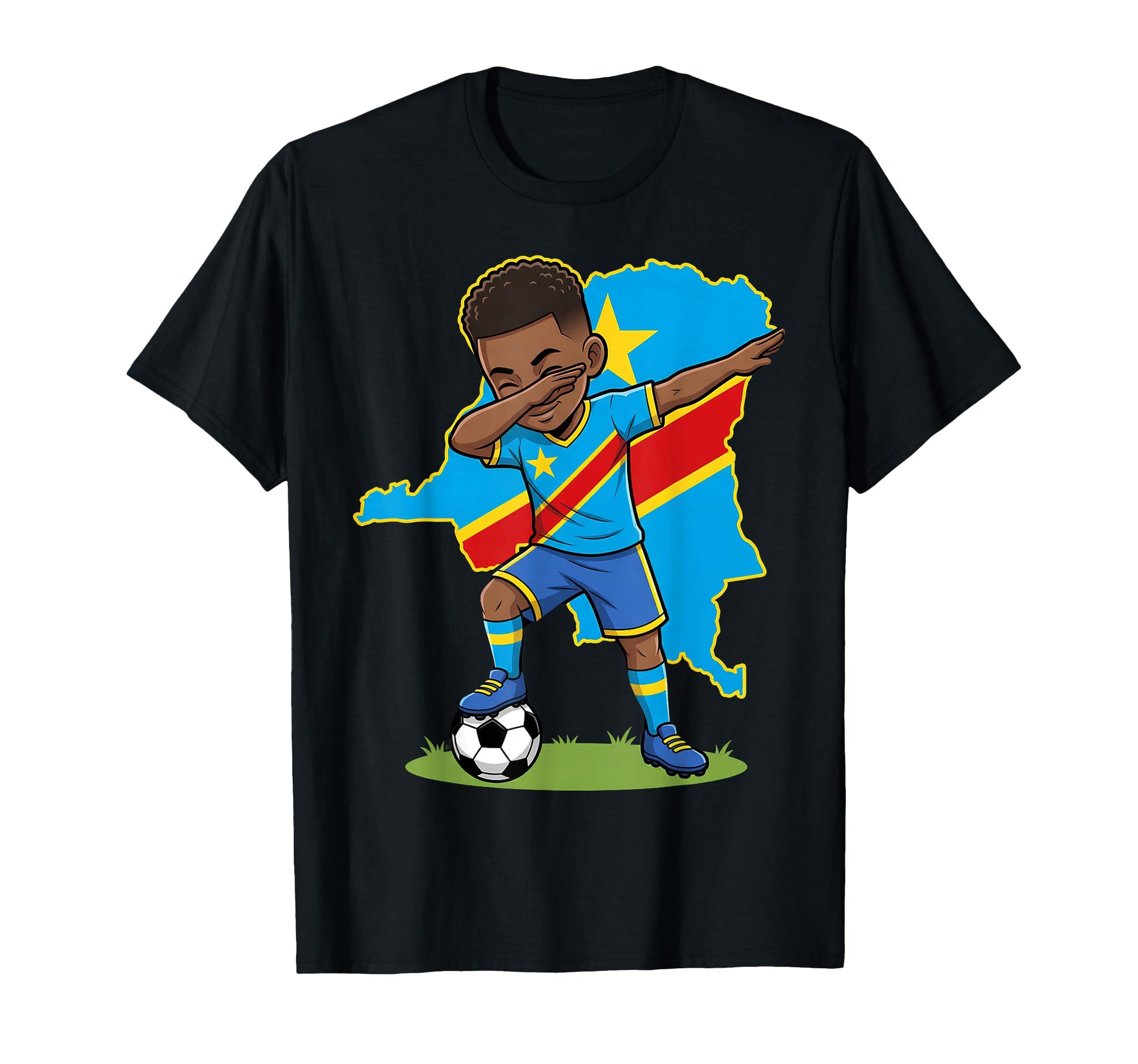 Dr Congo Soccer Dab Flag Football T-Shirt - Fun Novelty Design Men Women - T-Shirt, Sweatshirt, Hoodie
