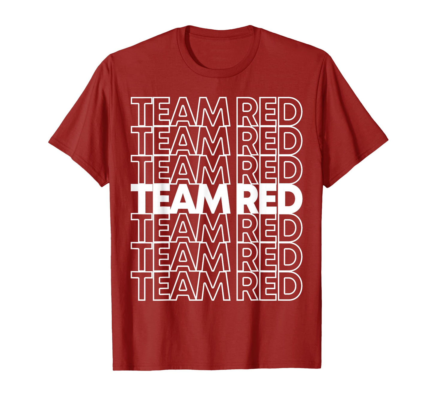 Team Red School Spirit T-Shirt - Graphic Print Unisex - T-Shirt, Sweatshirt, Hoodie