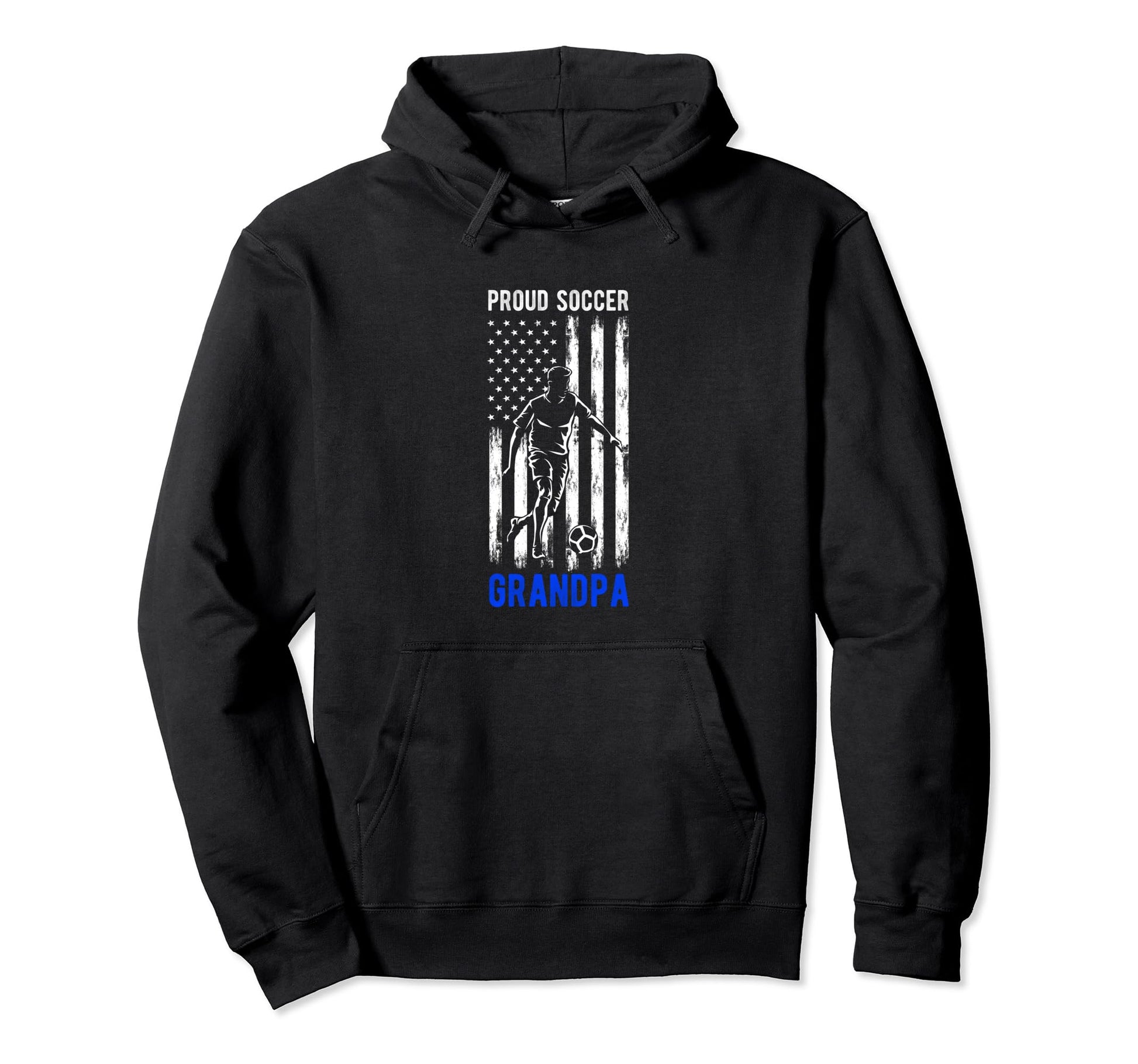 Proud Soccer Grandpa Usa Flag Family Hoodie - Casual Everyday Wear Unisex - T-Shirt, Sweatshirt, Hoodie
