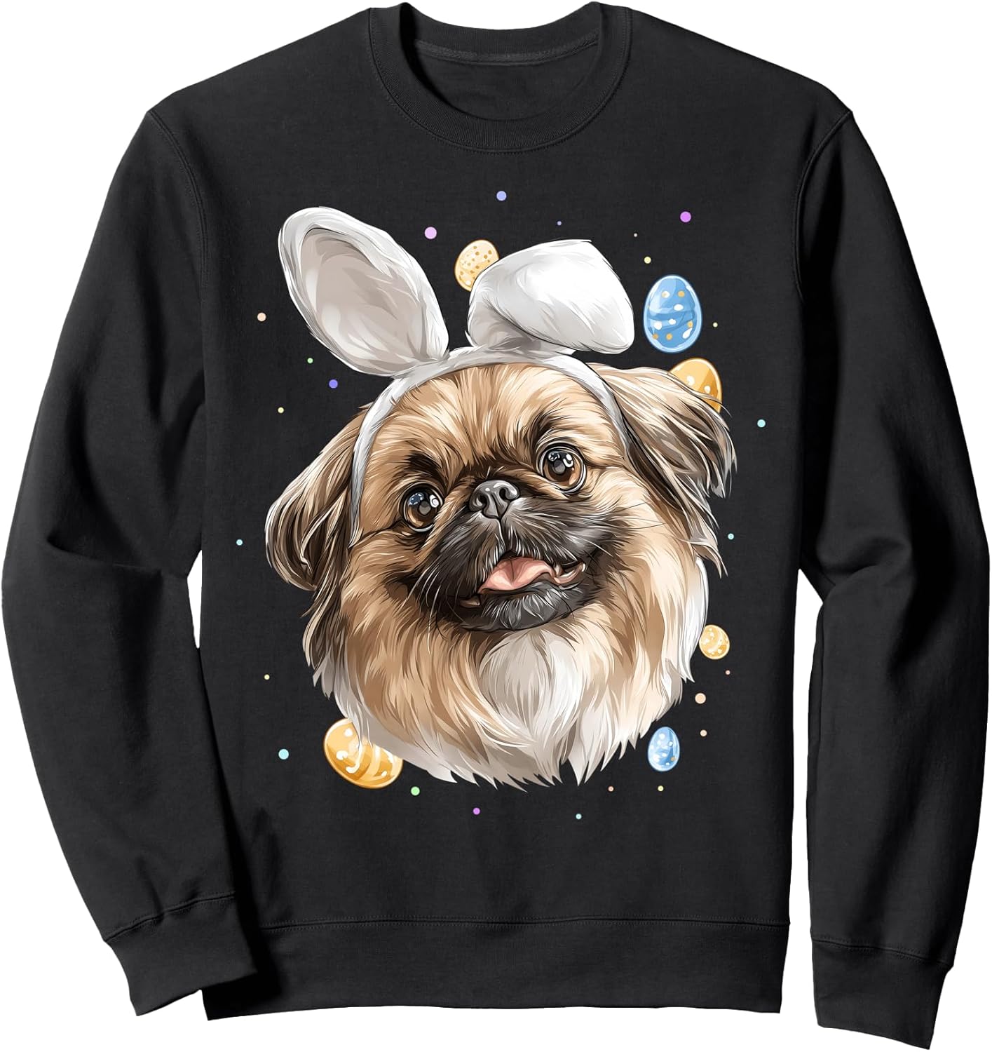 Pekingese Dog Easter Rabbit Ears Spring Gifts Unisex T-shirt, Sweatshirt, Hoodie, Long Sleeve Tee - T-Shirt, Sweatshirt, Hoodie