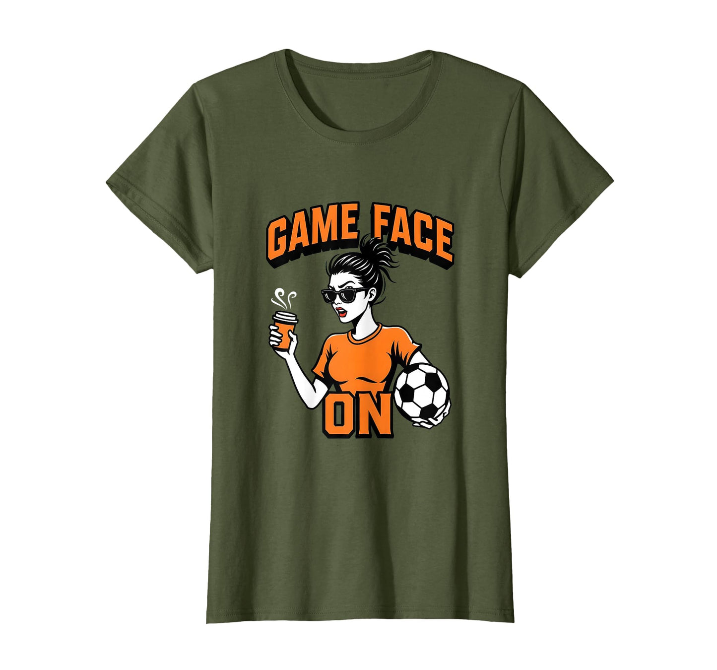 Game Face Proud Soccer Mom T-Shirt - Fun Novelty Design Unisex - T-Shirt, Sweatshirt, Hoodie