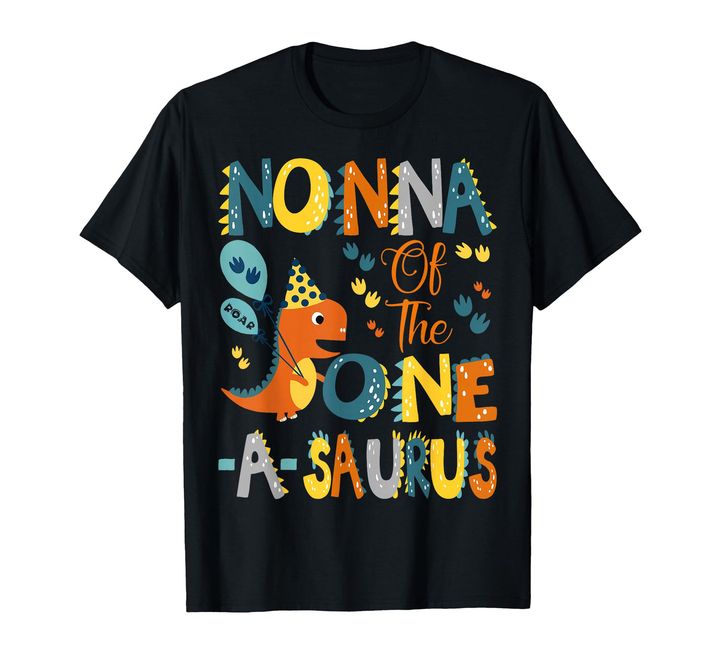 Nonna One Saurus 1St Birthday Dinosaur T-Shirt - Custom Art Print Unisex - T-Shirt, Sweatshirt, Hoodie