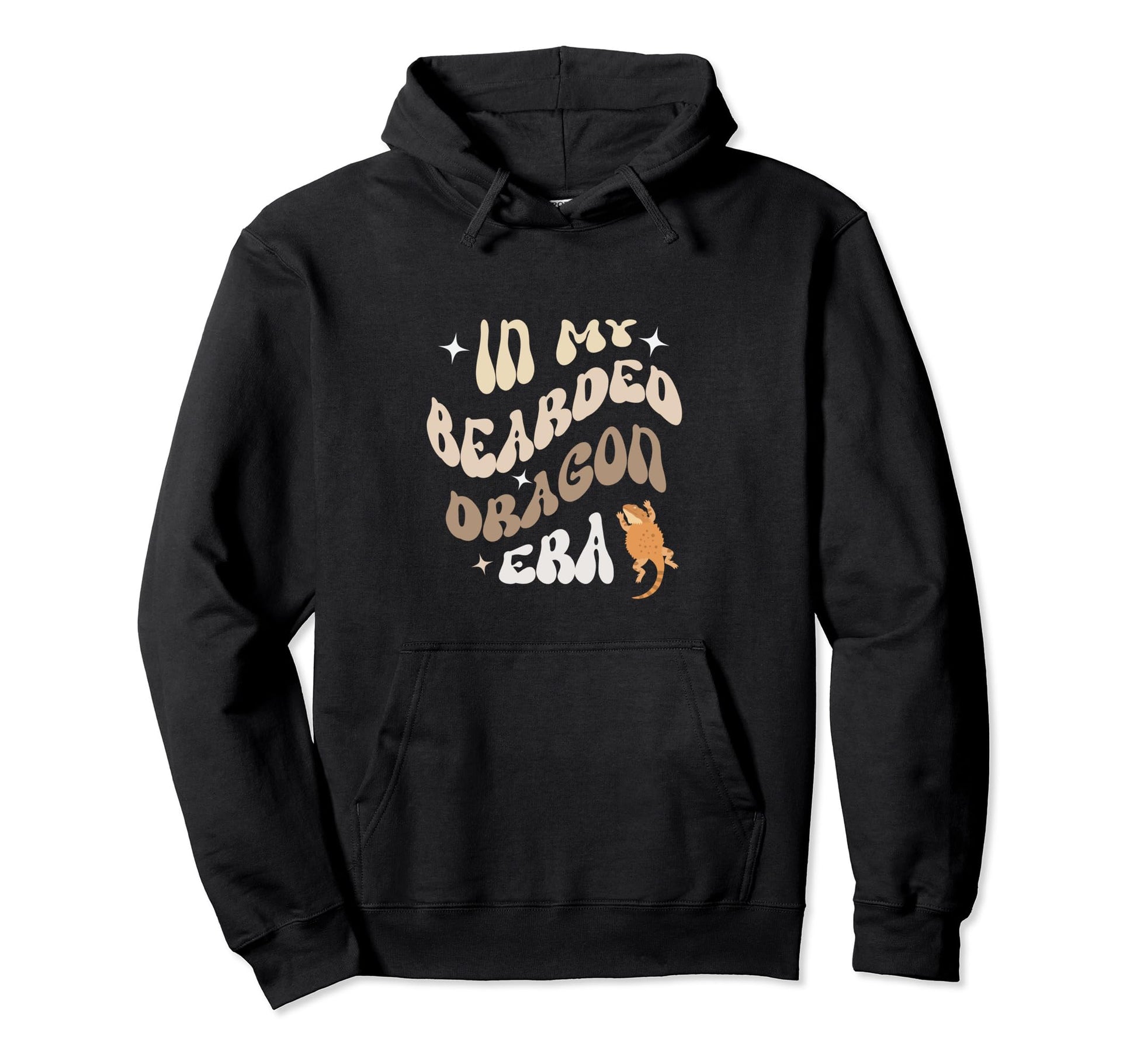 Funny Bearded Dragon Era Groovy Tiny Hoodie - Graphic Print for Adults - T-Shirt, Sweatshirt, Hoodie