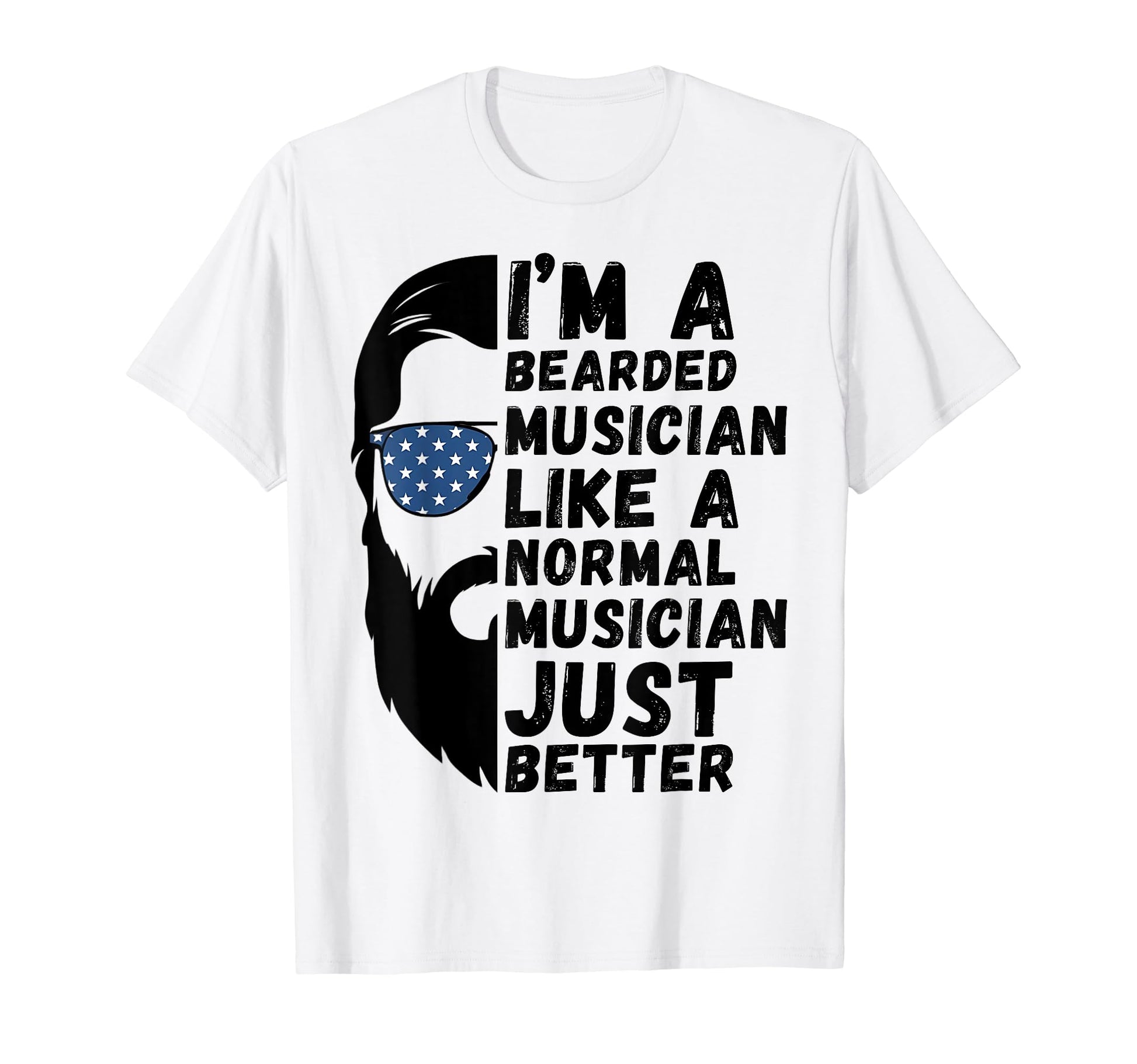Funny Bearded Musician Husband T-Shirt - Casual Everyday Wear for Adults - T-Shirt, Sweatshirt, Hoodie