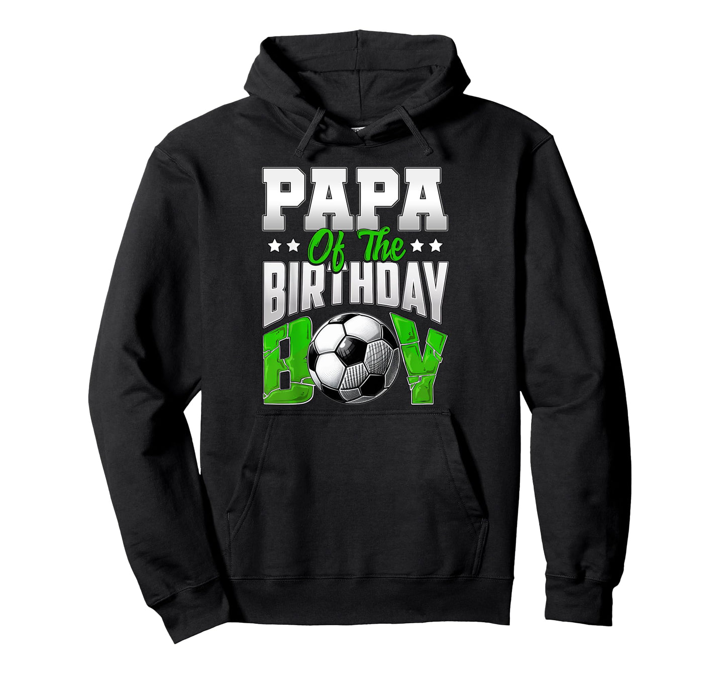 Papa Birthday Soccer Family Baller B Hoodie - Minimalist Print for Adults - T-Shirt, Sweatshirt, Hoodie