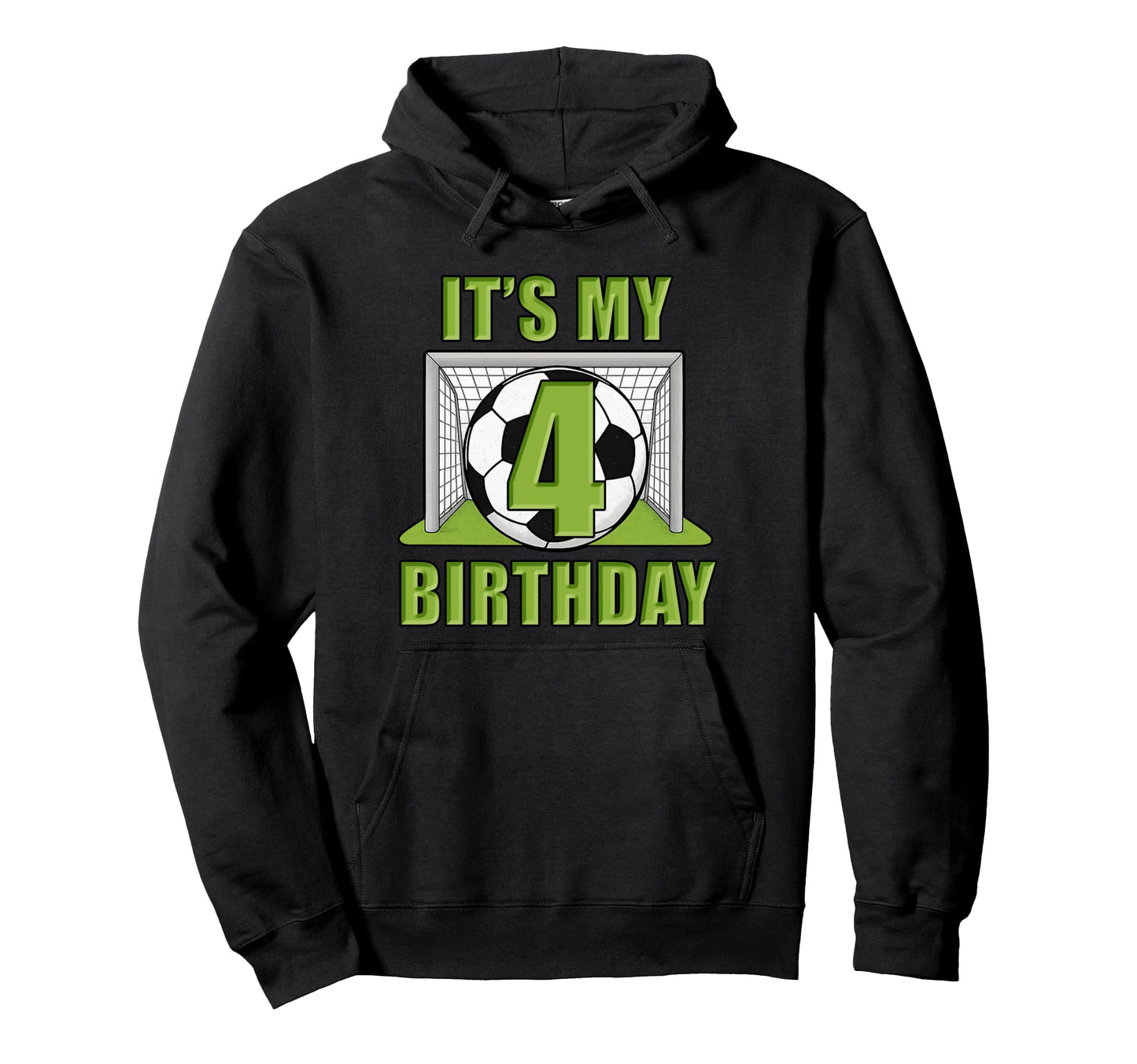 Happy Birthday Soccer Squad 4Th Birthday Hoodie - Unique Graphic Unisex - T-Shirt, Sweatshirt, Hoodie