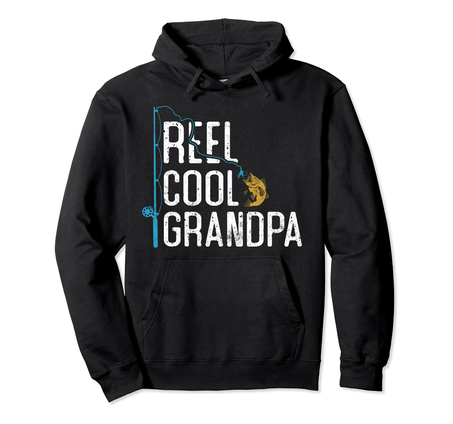 Fishing Reel Grandpa Fathers Day Gift Hoodie - Unique Graphic Unisex - T-Shirt, Sweatshirt, Hoodie