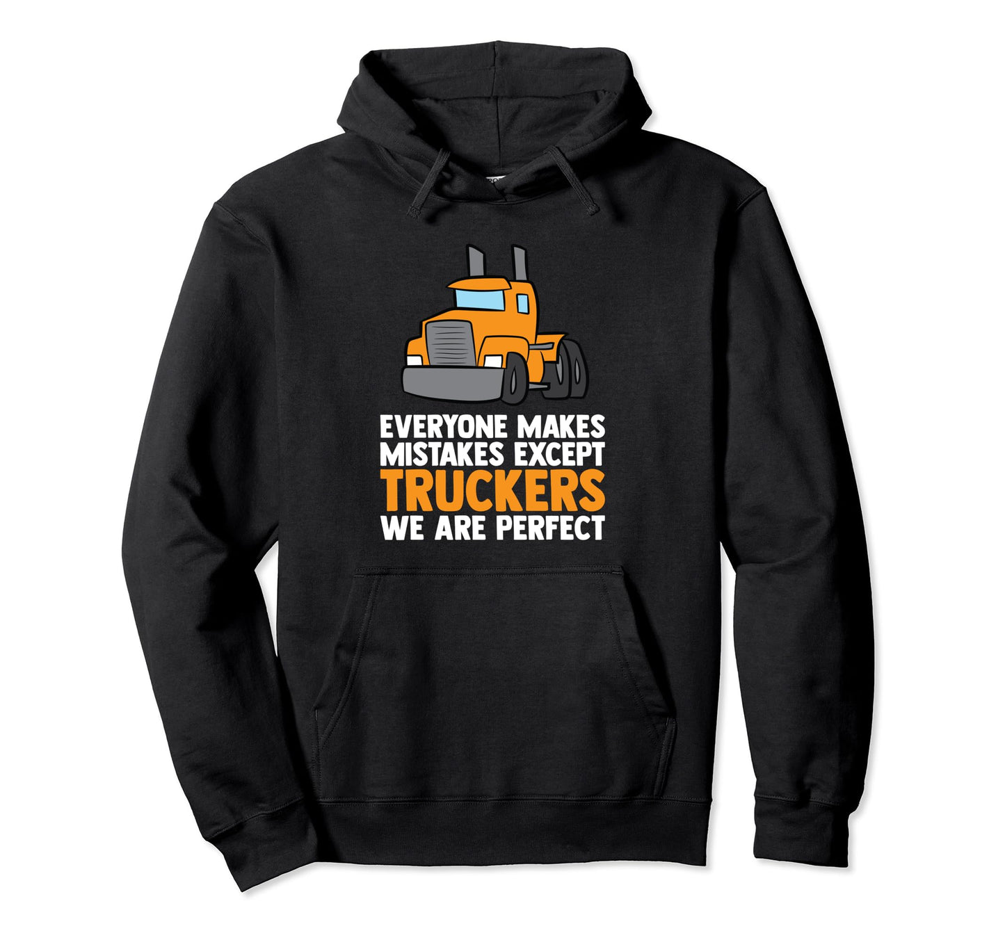 Funny Trucker Big Rig Semi Trailer Hoodie - Minimalist Print for Adults - T-Shirt, Sweatshirt, Hoodie