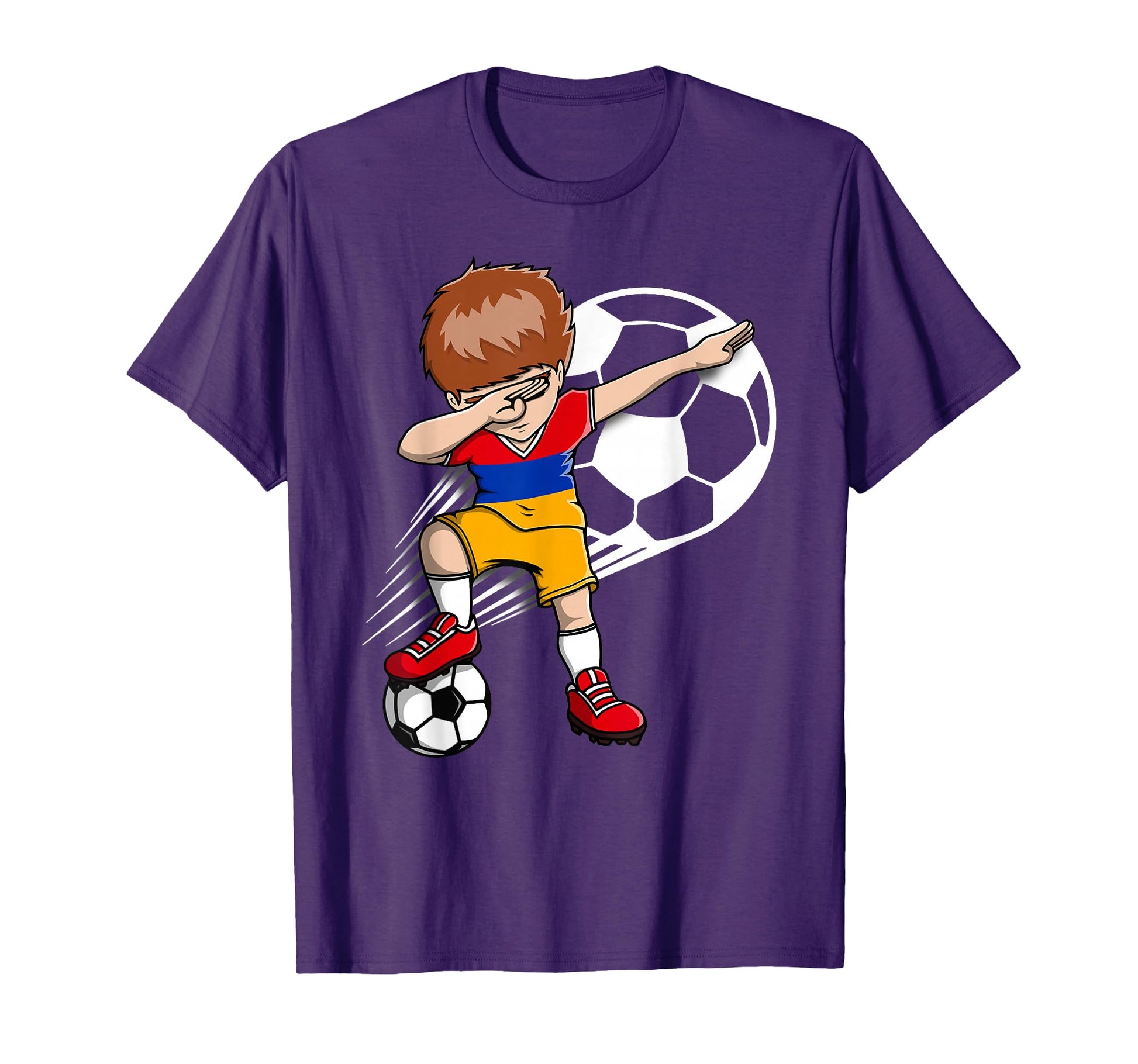 Dabbing Soccer Armenia Jersey T-Shirt - Custom Art Print for Adults - T-Shirt, Sweatshirt, Hoodie