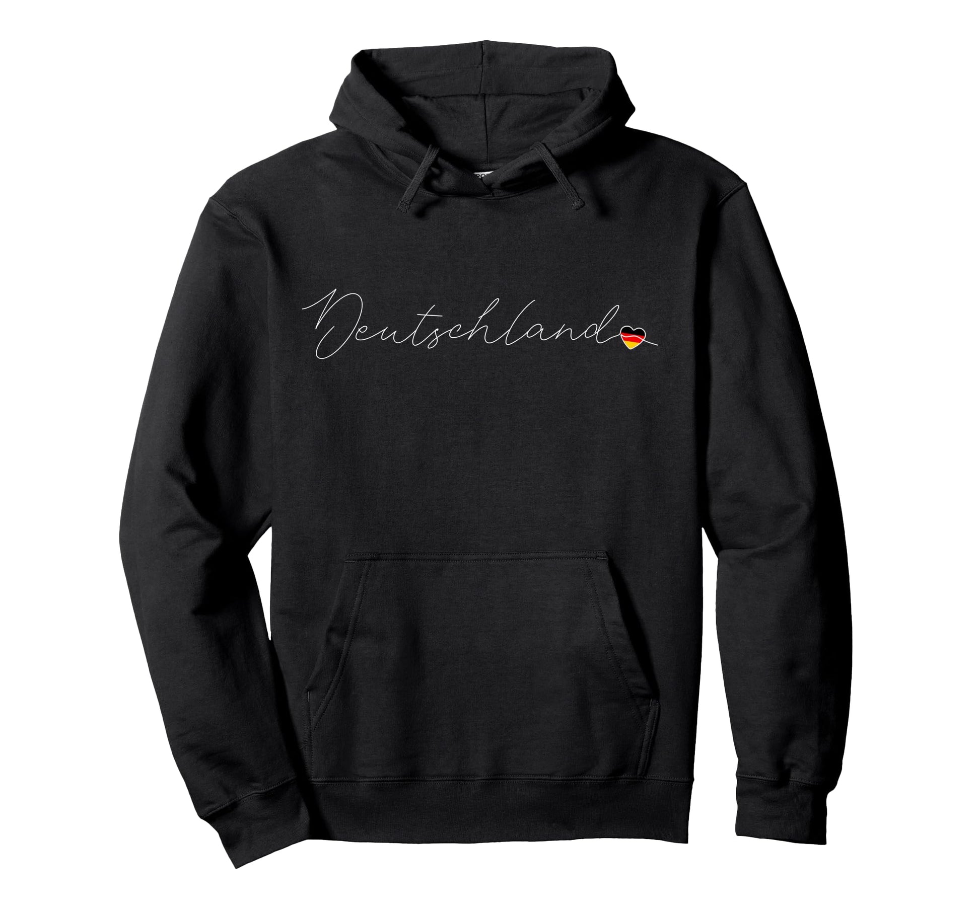 Deutschland Simple Love German Flag Hoodie - Fun Novelty Design Unisex - T-Shirt, Sweatshirt, Hoodie