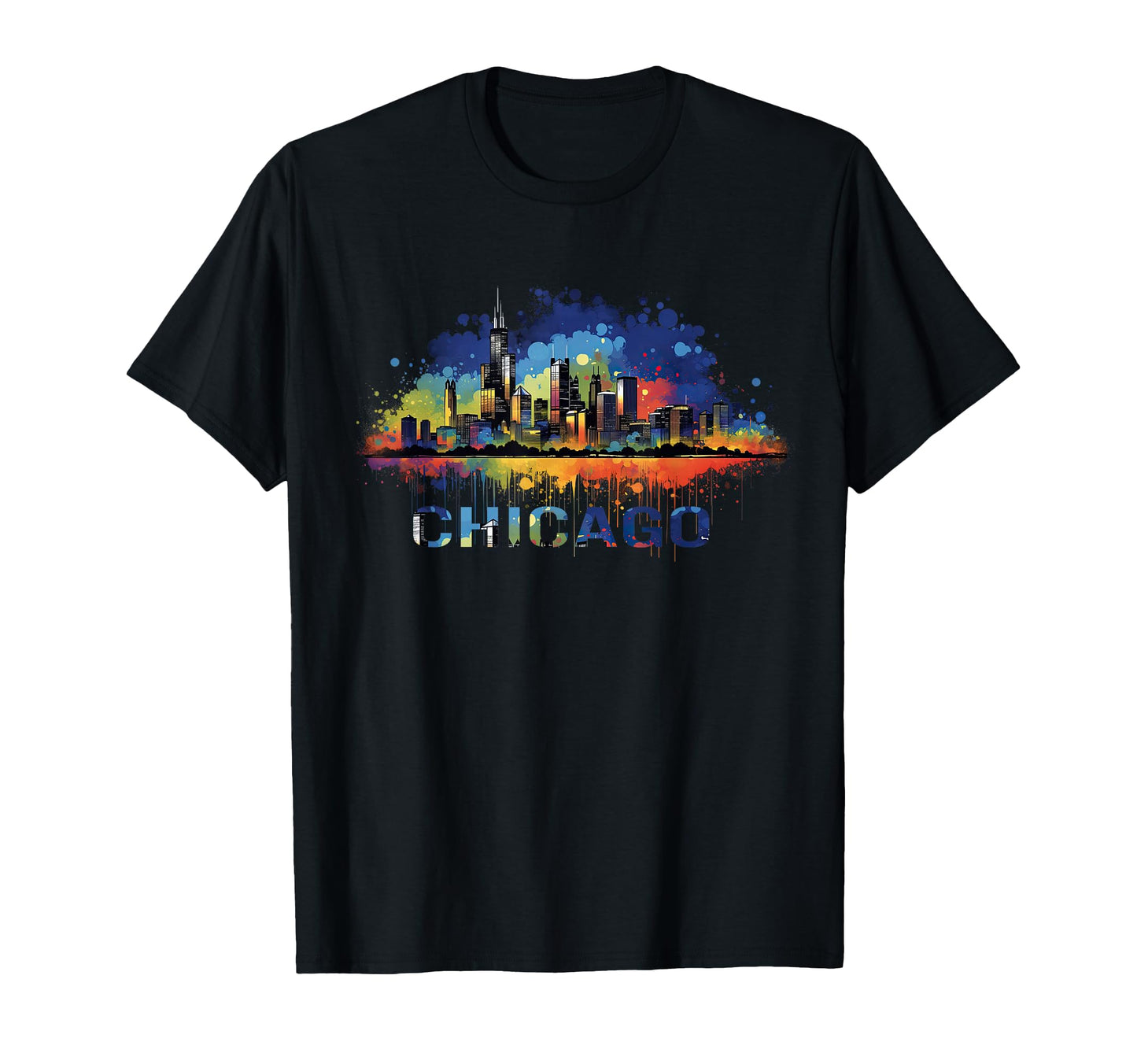Chicago City Downtown Skyline T-Shirt - Novelty Apparel Unisex - T-Shirt, Sweatshirt, Hoodie