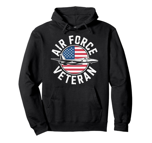 Air Force Veteran Us American Flag Dad Hoodie - Trendy Graphic for Adults - T-Shirt, Sweatshirt, Hoodie