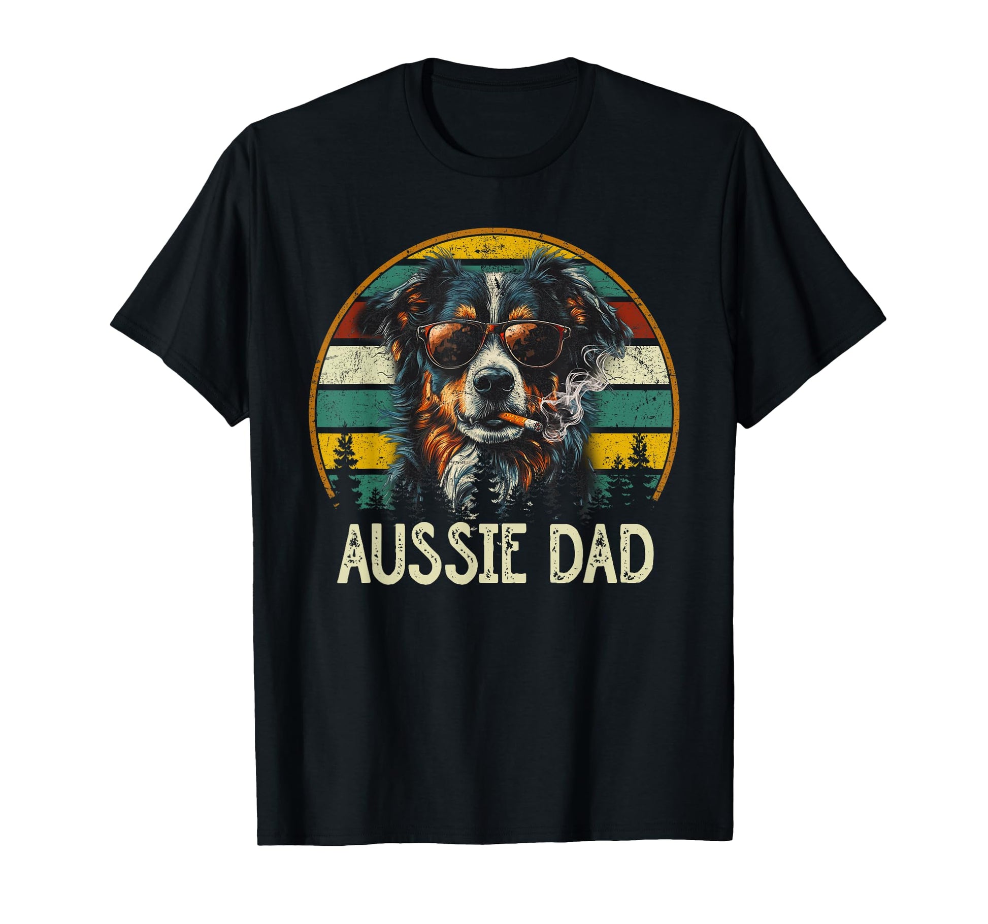 Best Australian Shepherd Dog Dad Ever T-Shirt - Graphic Print for Adults - T-Shirt, Sweatshirt, Hoodie