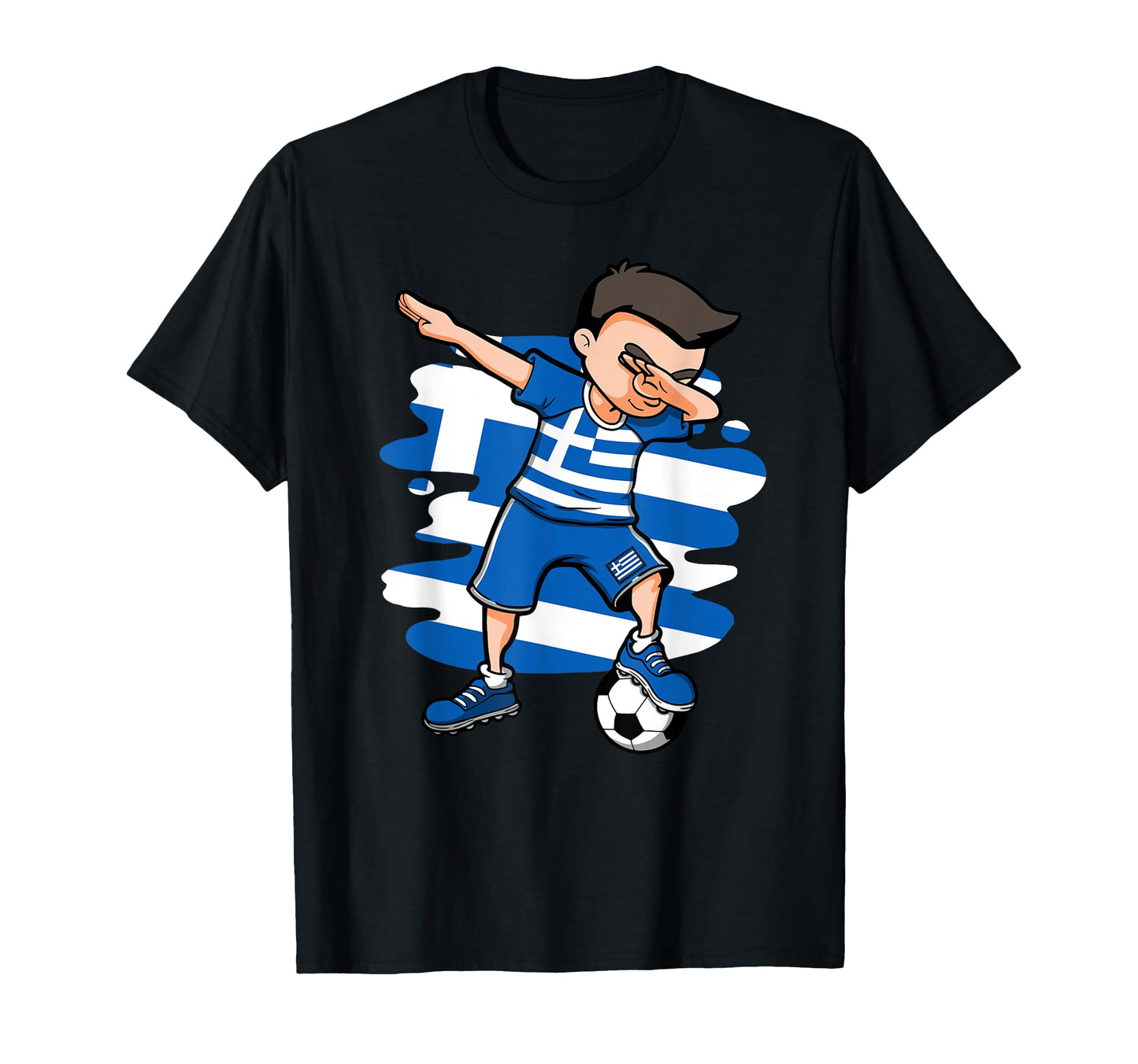 Dabbing Soccer Greece Jersey Greek Football T-Shirt - Graphic Print Unisex - T-Shirt, Sweatshirt, Hoodie