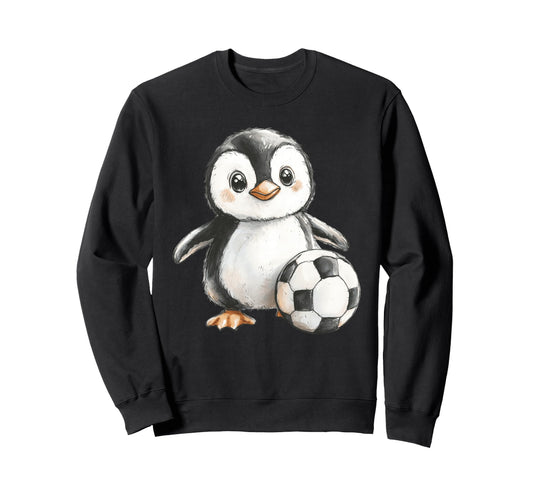 Adorable Penguin Soccer Player Sweatshirt - Aesthetic Graphic Unisex - T-Shirt, Sweatshirt, Hoodie