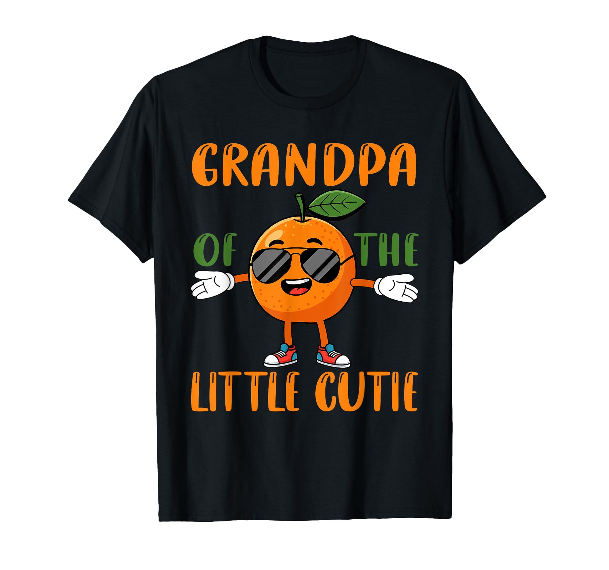 Grandpa Little Cutie Shower Orange 1St T-Shirt - Trendy Graphic Unisex - T-Shirt, Sweatshirt, Hoodie